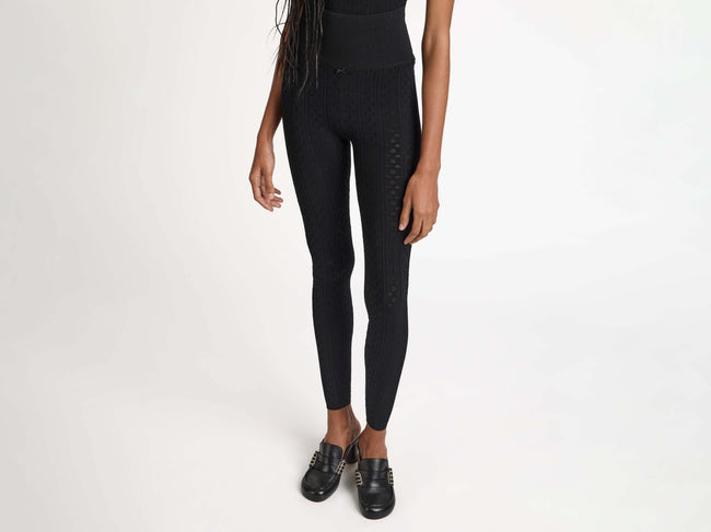 pointelle leggings black Model Detail 1