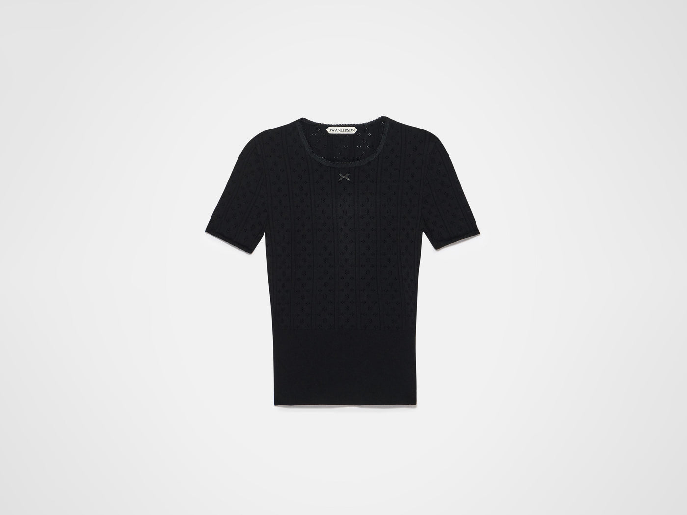 pointelle tee black Product Front 8