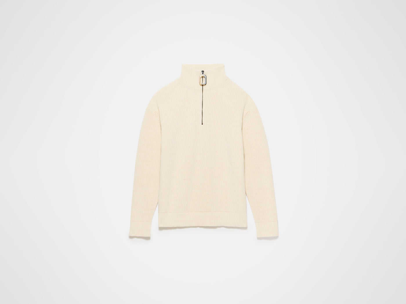 half zip jumper ivory Product Front 6