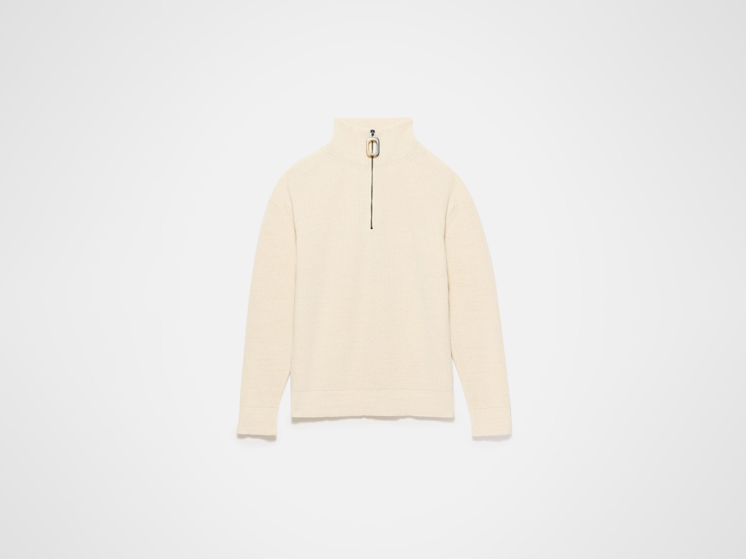 half zip jumper ivory Product Front 6