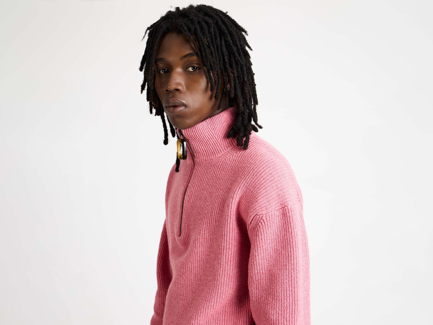 half zip jumper bubblegum Model Detail 3