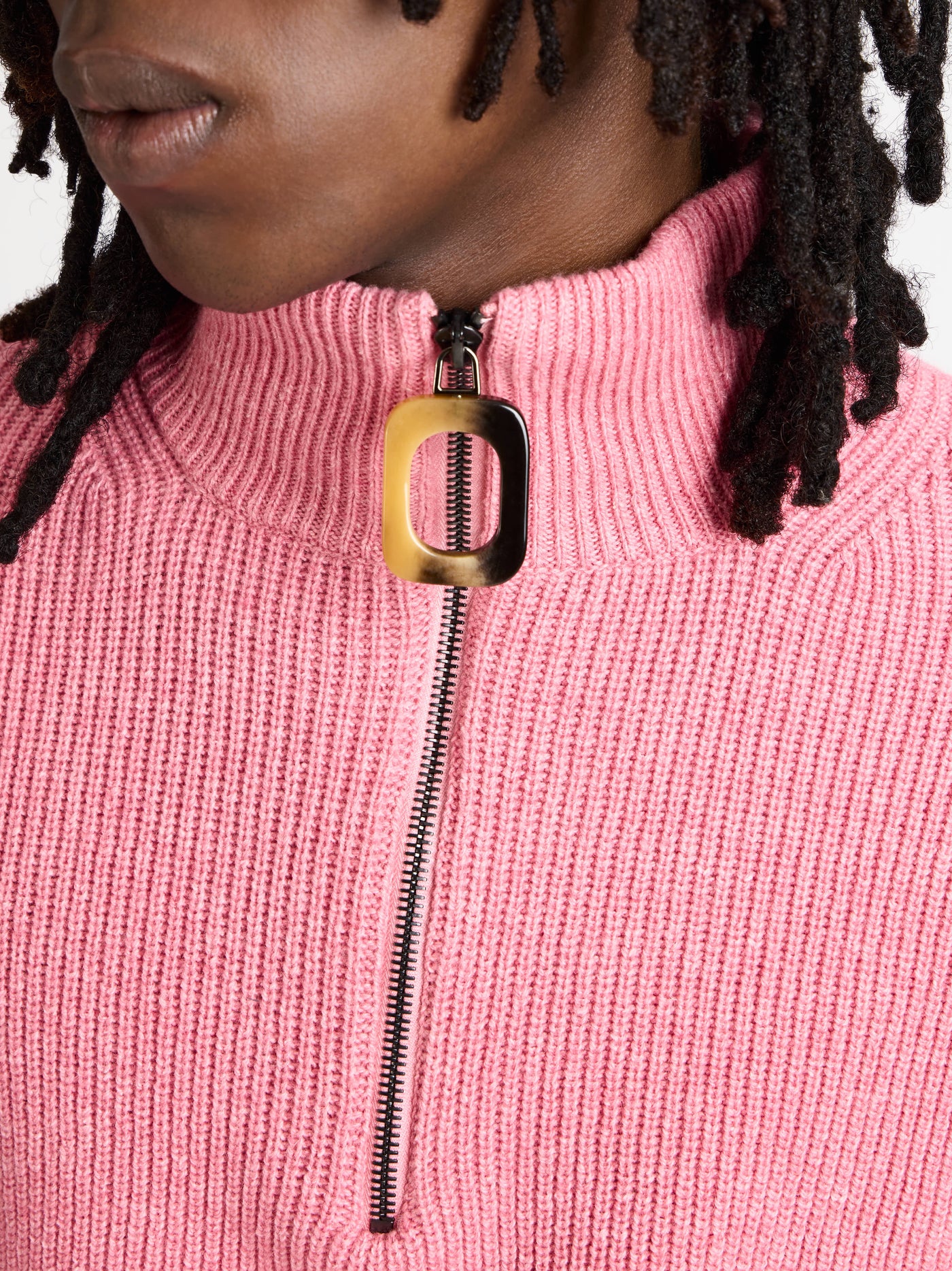 half zip jumper bubblegum Model Detail 4