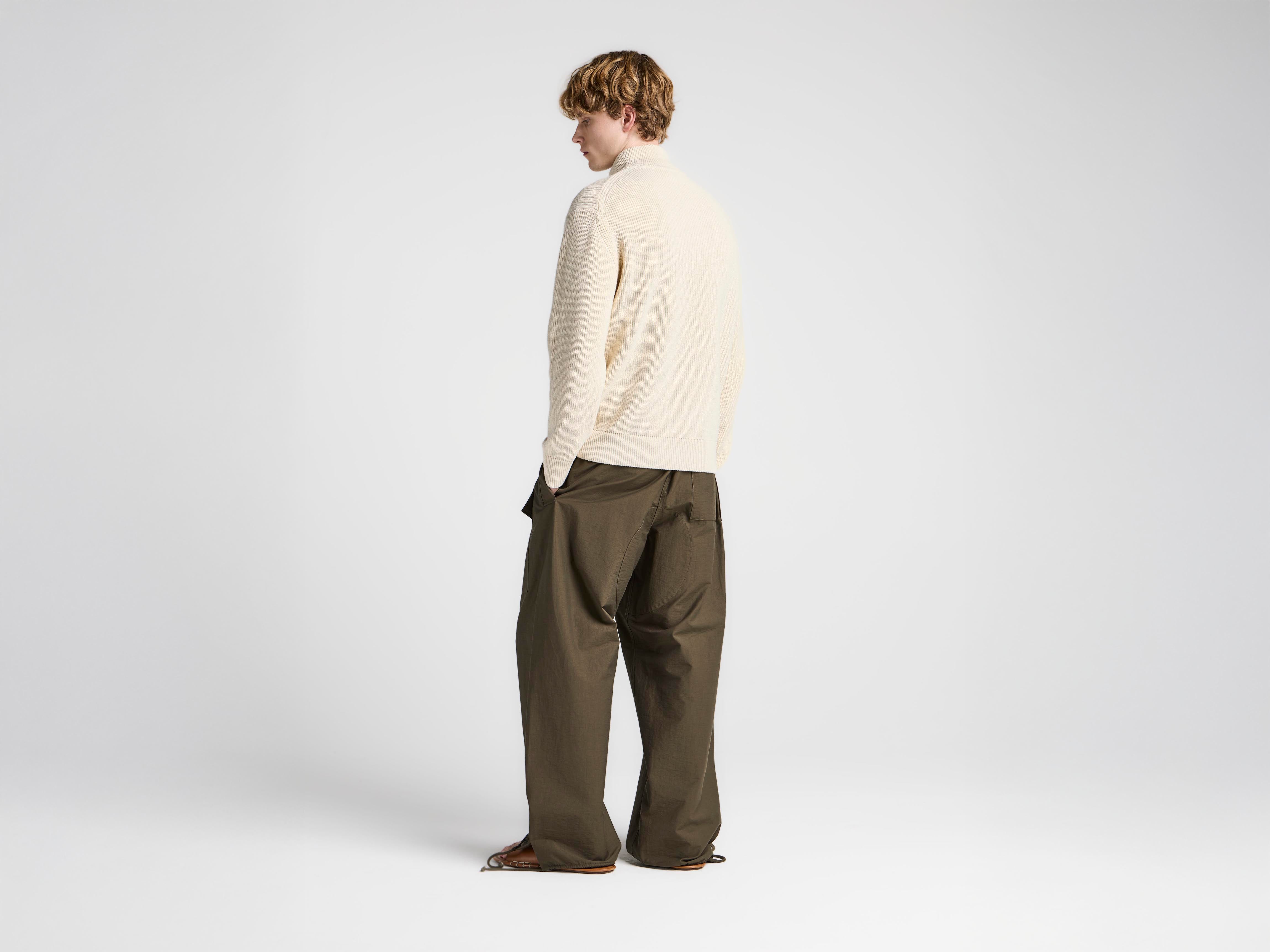MENS HALF ZIP JUMPER IN IVORY in IVORY KW1481YN0542006XXS | JW