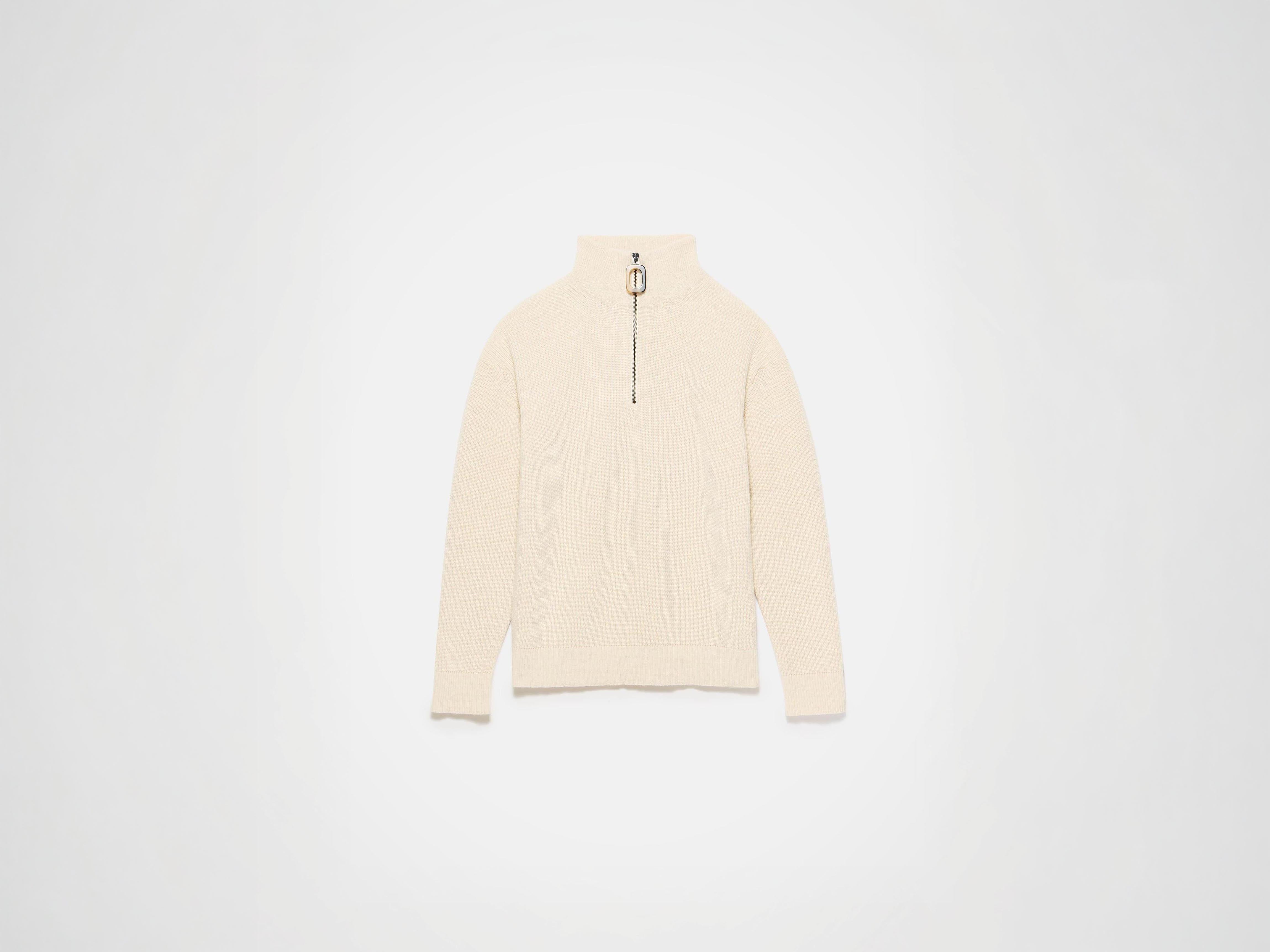 MENS HALF ZIP JUMPER IN IVORY in IVORY KW1481YN0542006XXS | JW