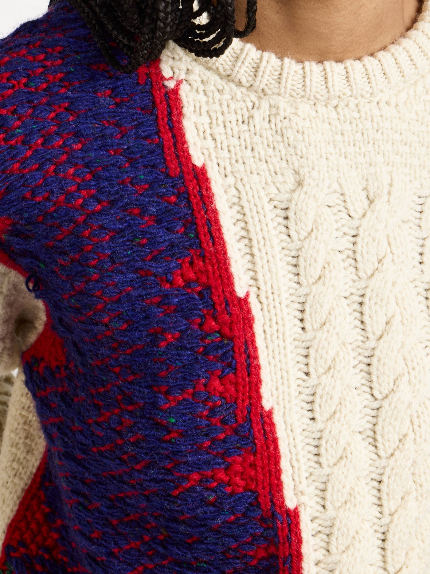 cable knit jumper ivory 1 Model Detail 3