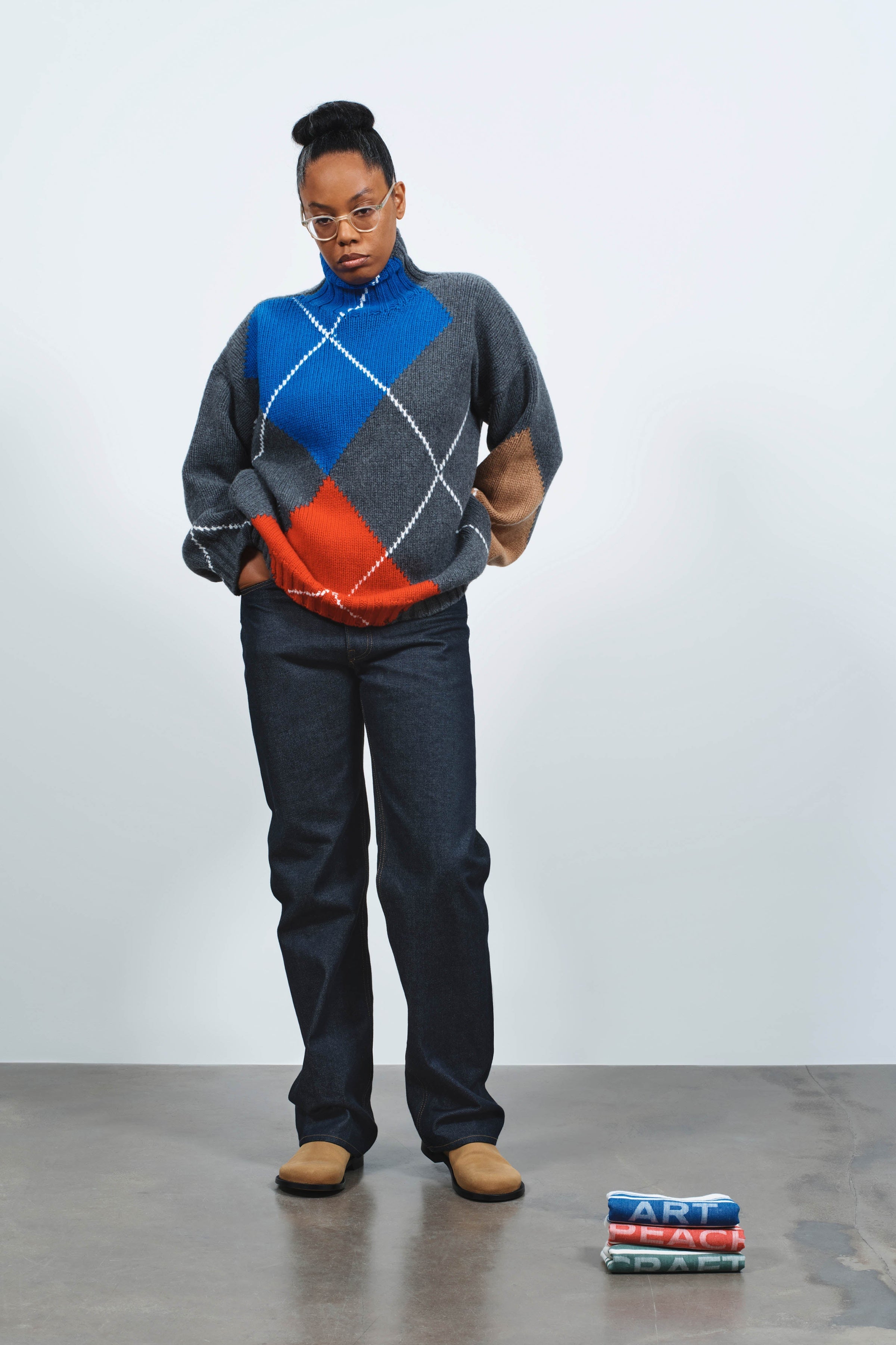 jwa x pringle turtle neck jumper charcoal melange Creative 2