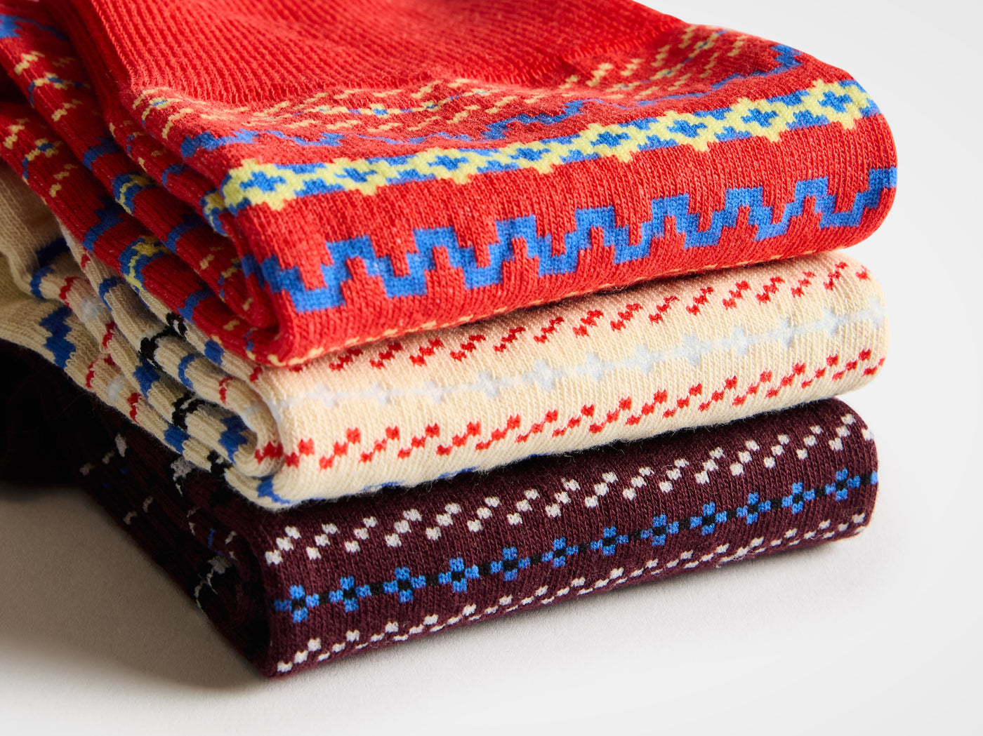 fair isle sock ivory Product  3