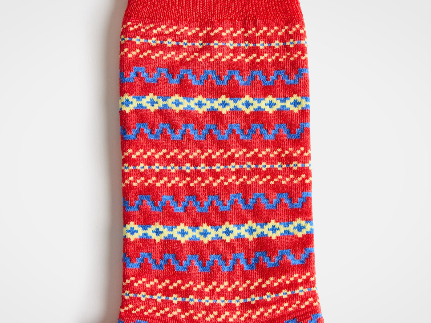 fair isle sock red Product Back 3