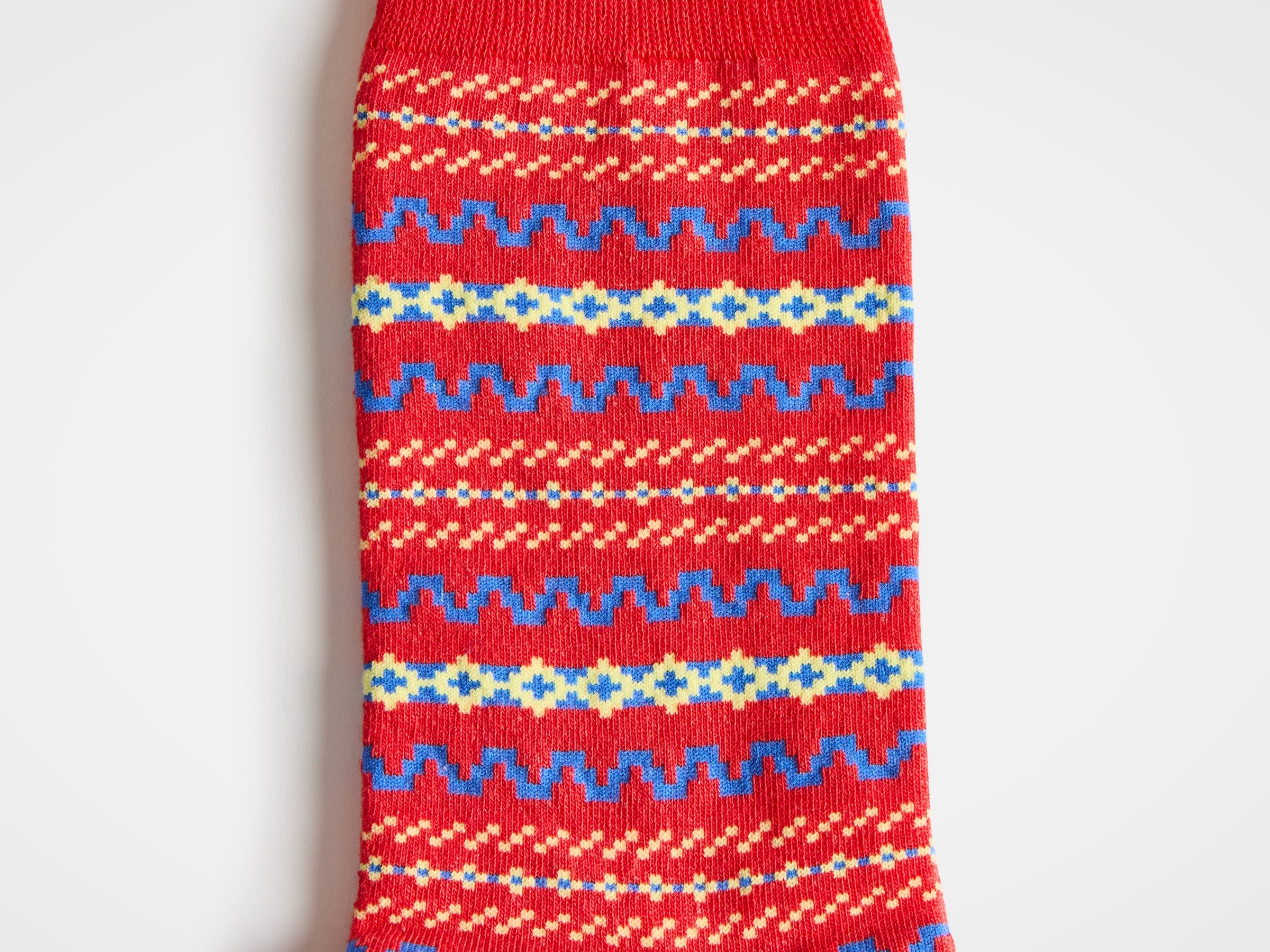 fair isle sock red Product Back 3