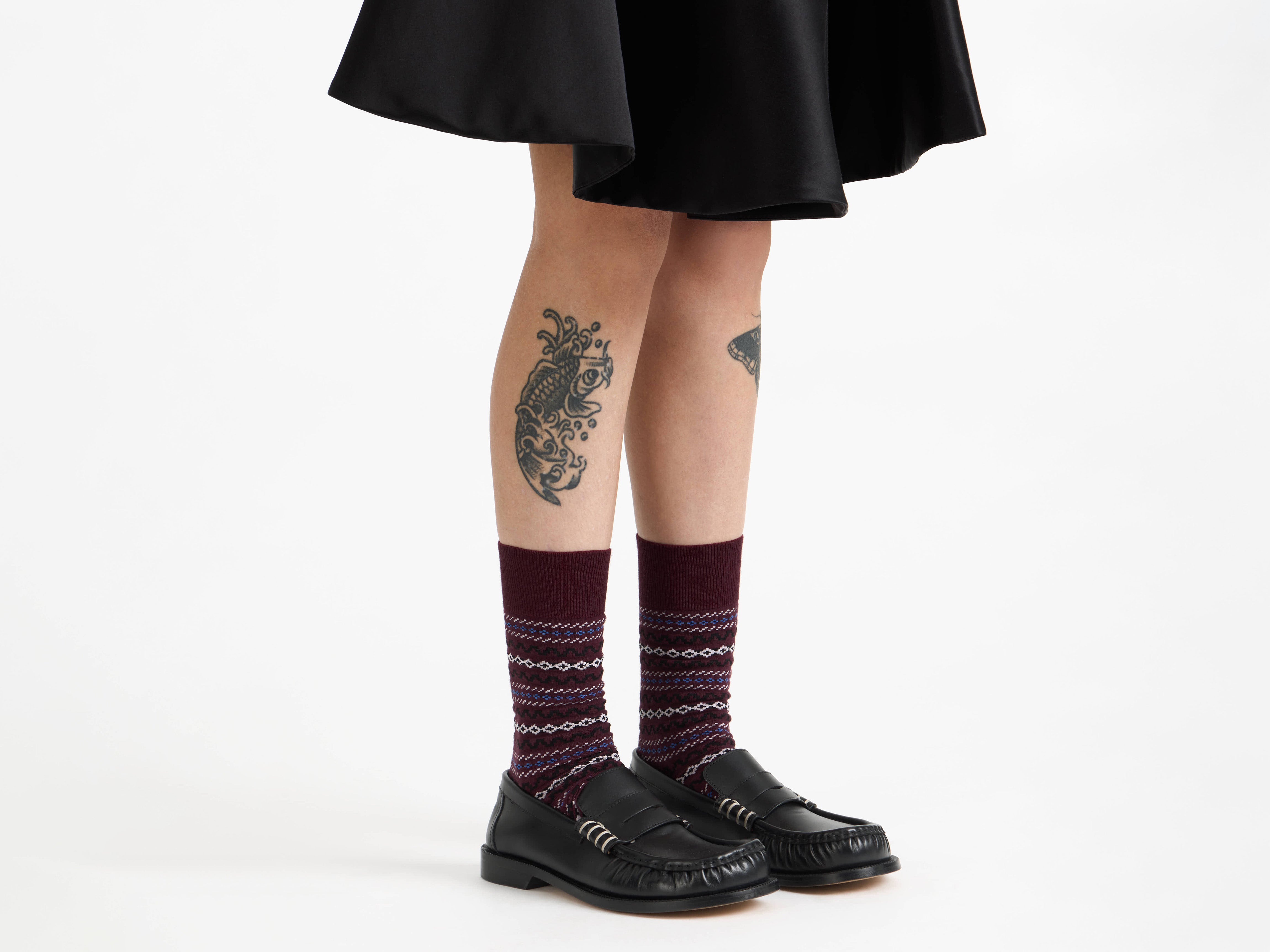 FAIRISLE SOCK IN BLACK in BLACK KW1502YN0474999SM | JW Anderson US