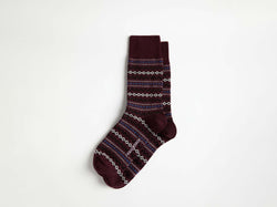 fair isle sock black Product Front 1