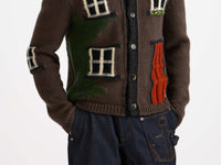 house polo cardigan chestnut Model Detail 1