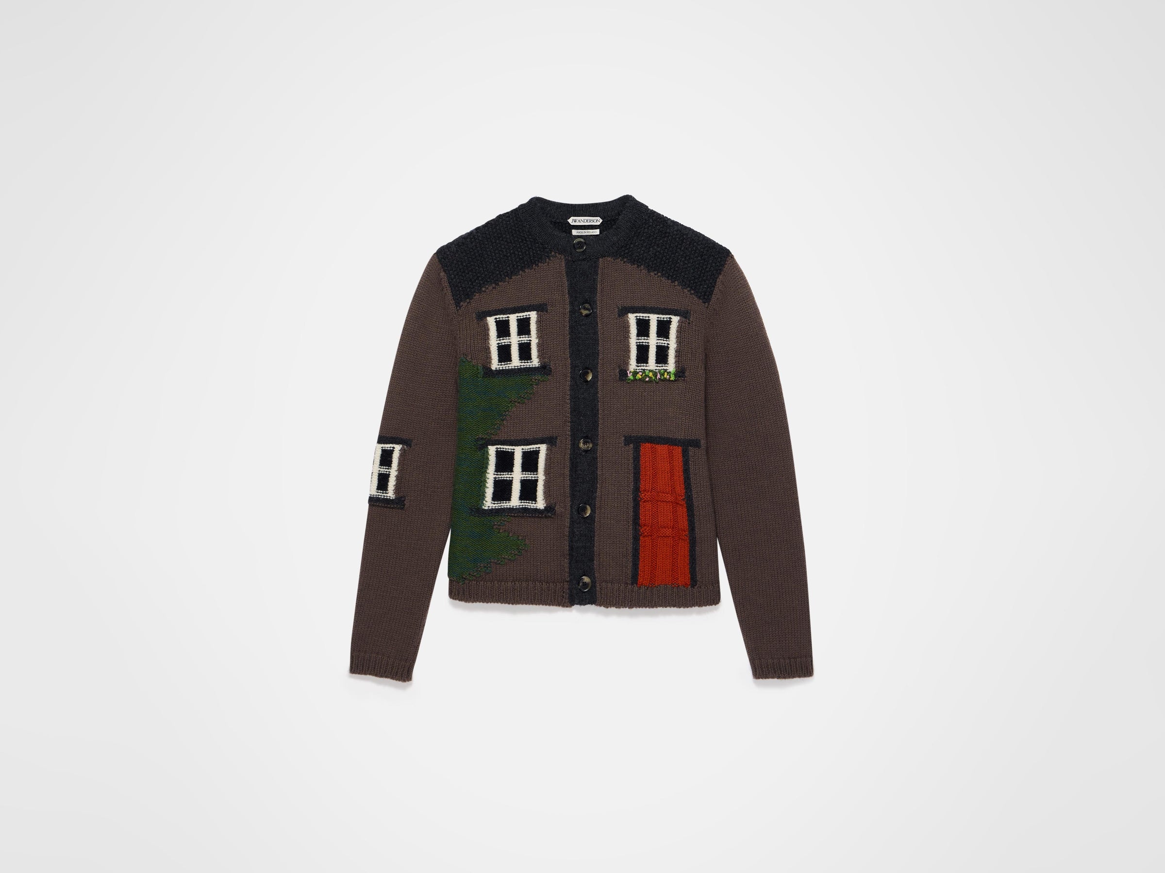 house polo cardigan chestnut Product Front 6