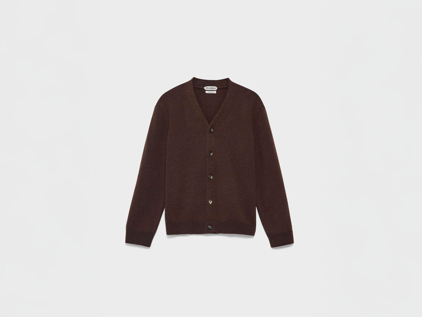 MENS KNITTED MOHAIR CARDIGAN IN BROWN