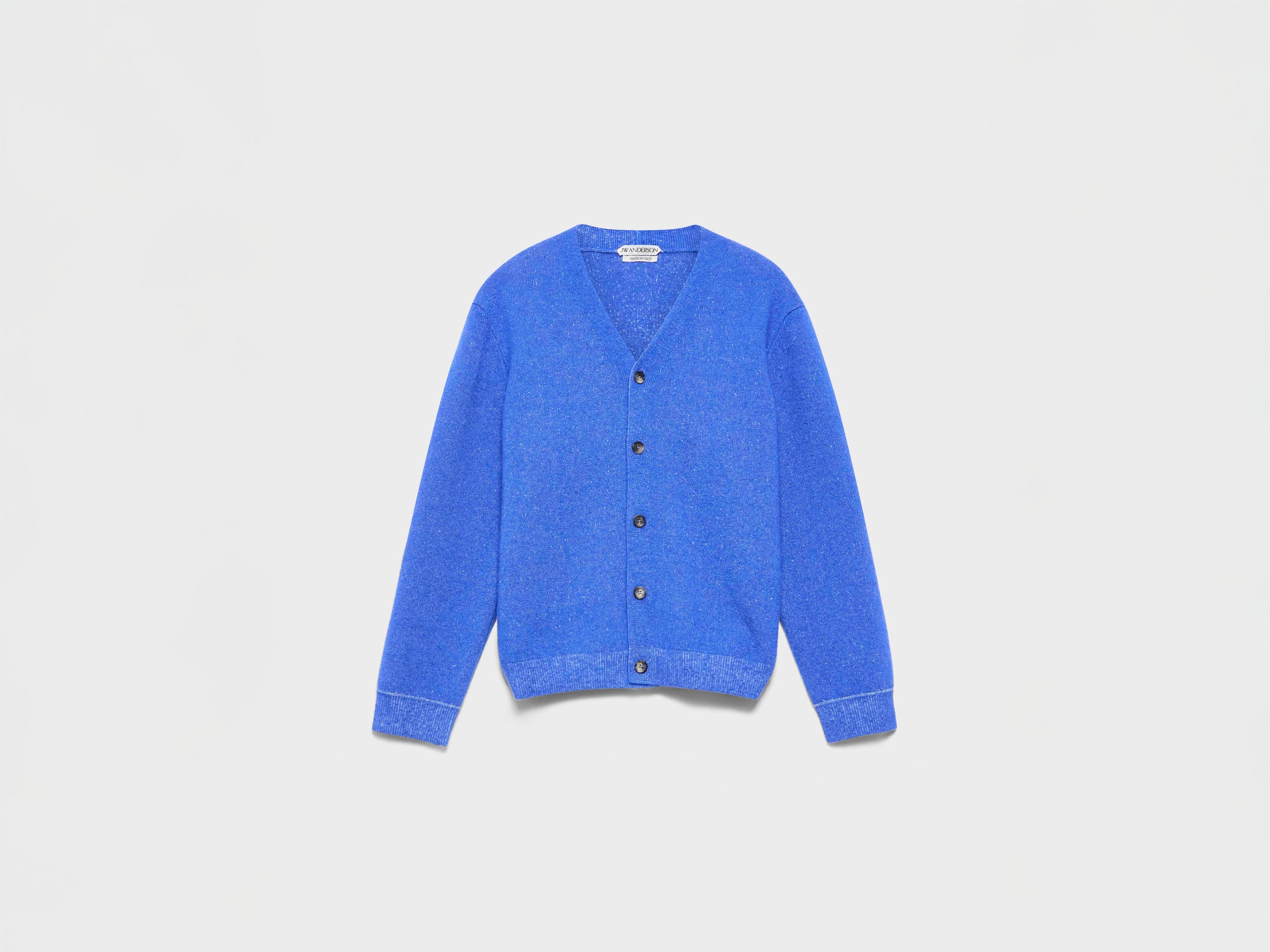 MENS KNITTED MOHAIR CARDIGAN IN COBALT