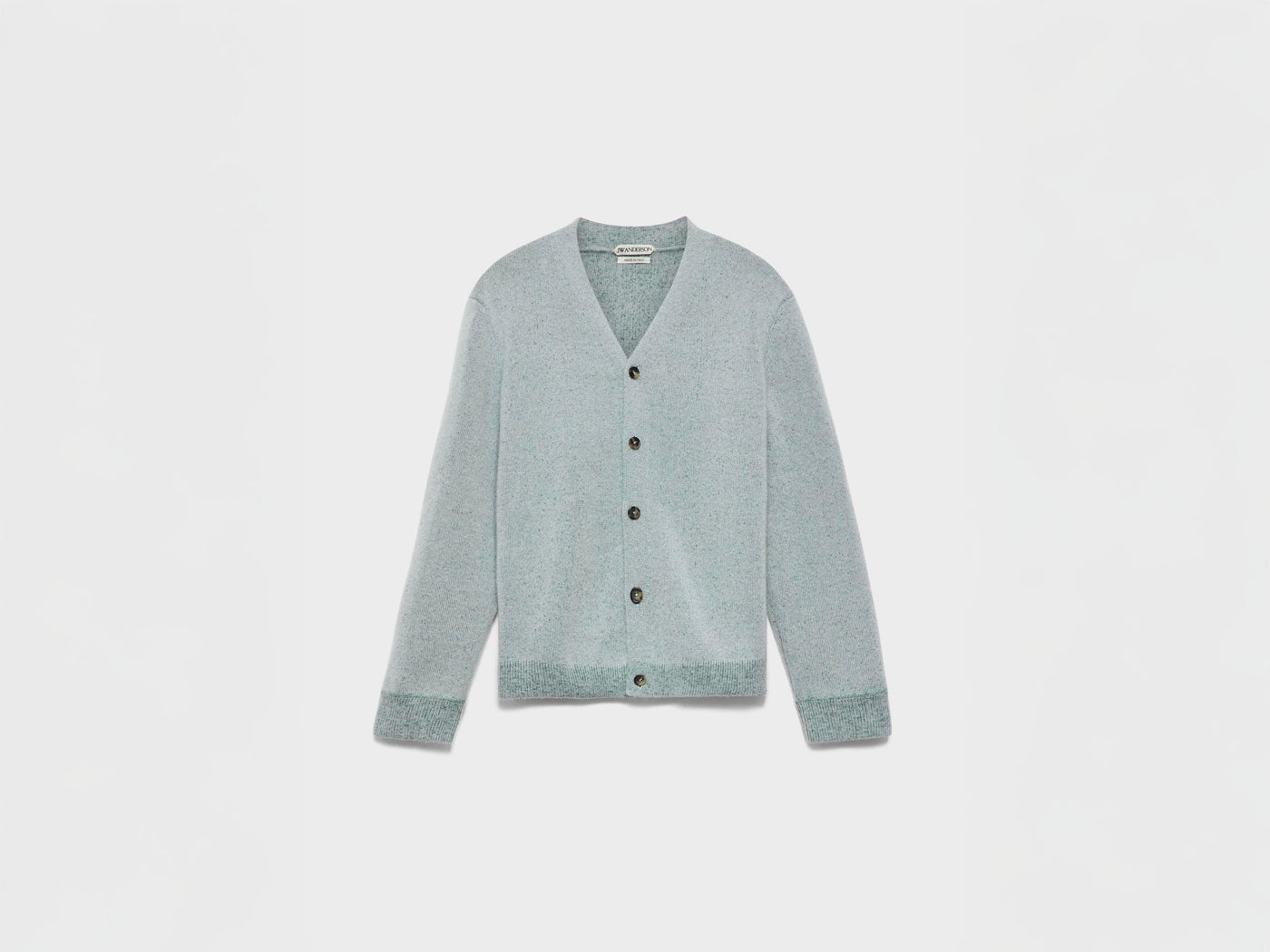 MENS KNITTED MOHAIR CARDIGAN IN LIGHT GREY