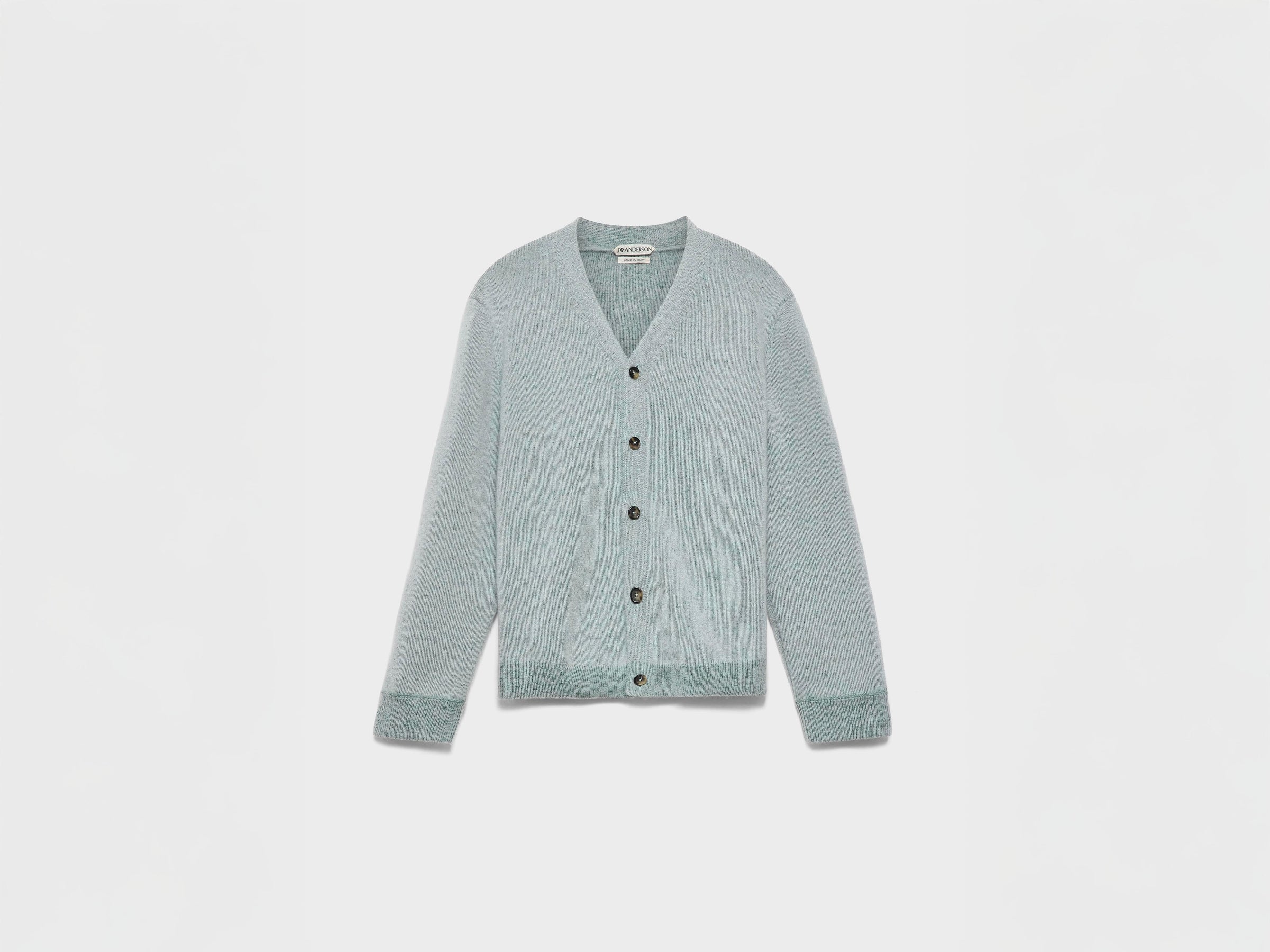 MENS KNITTED MOHAIR CARDIGAN IN LIGHT GREY