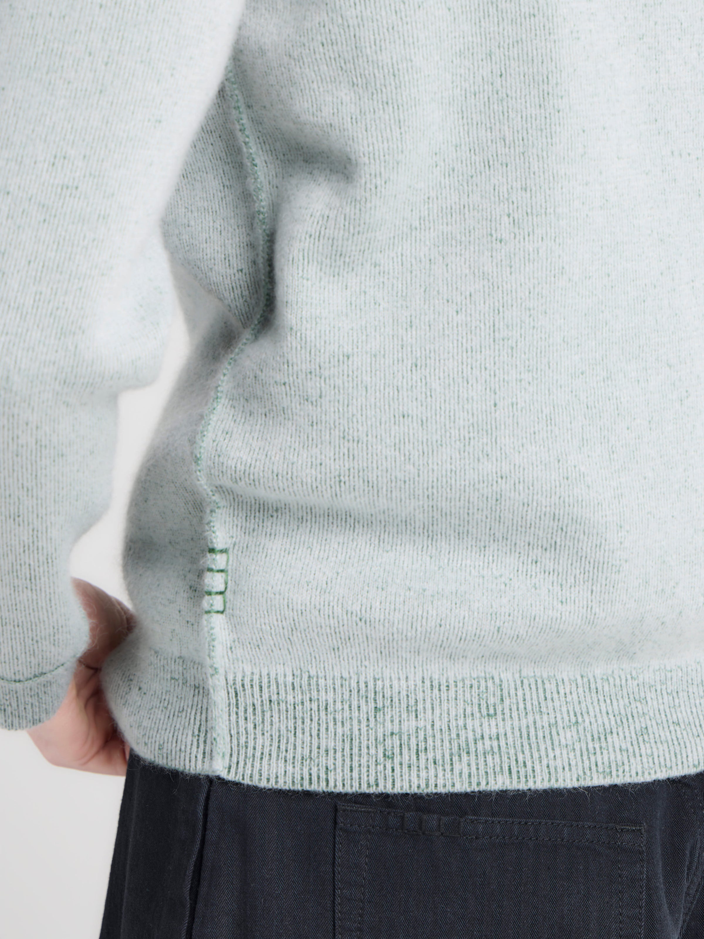 MENS KNITTED MOHAIR CARDIGAN IN LIGHT GREY