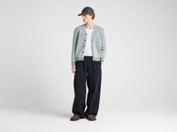 MENS KNITTED MOHAIR CARDIGAN IN LIGHT GREY