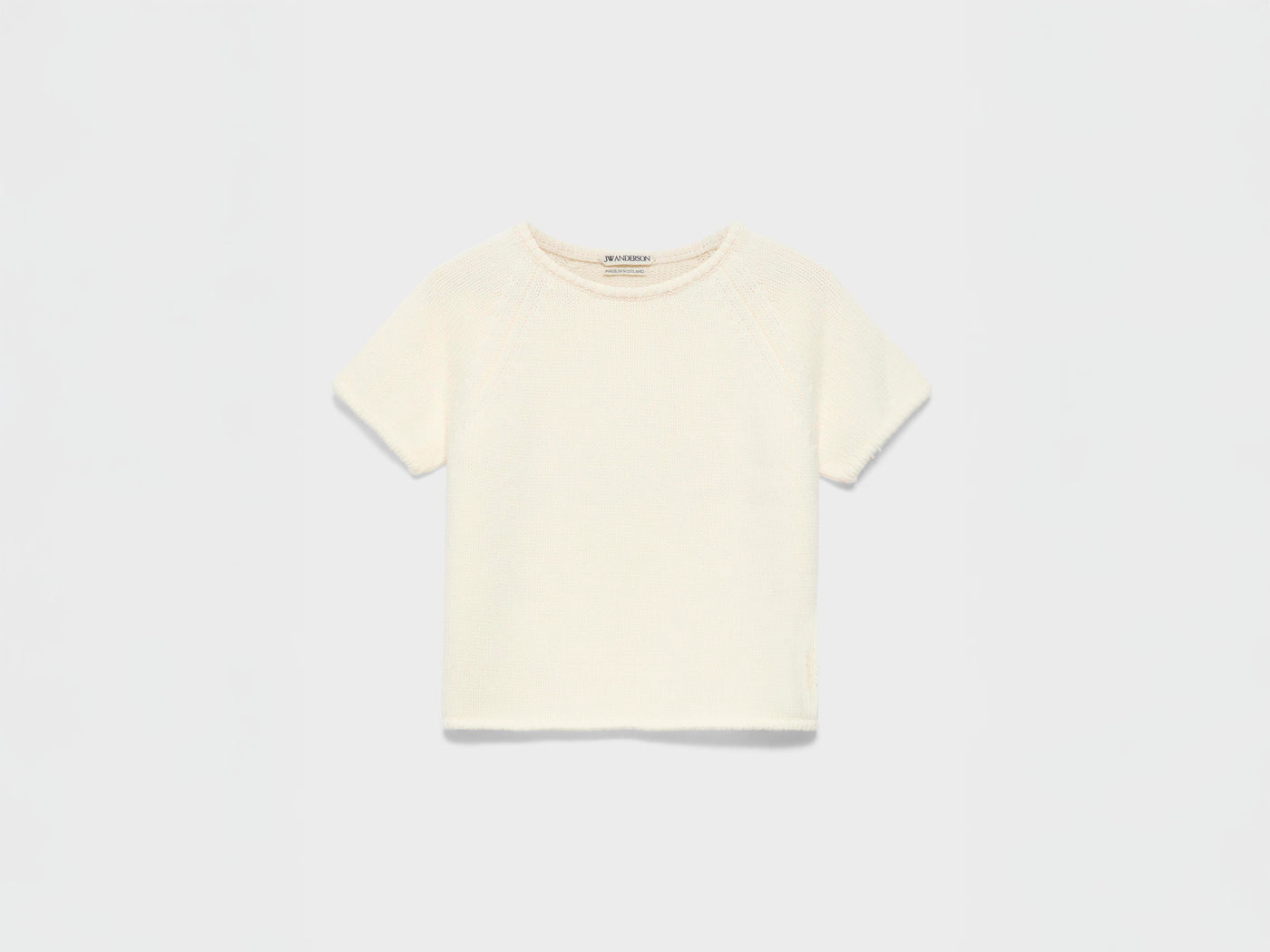 WOMENS KNITTED T-SHIRT IN IVORY