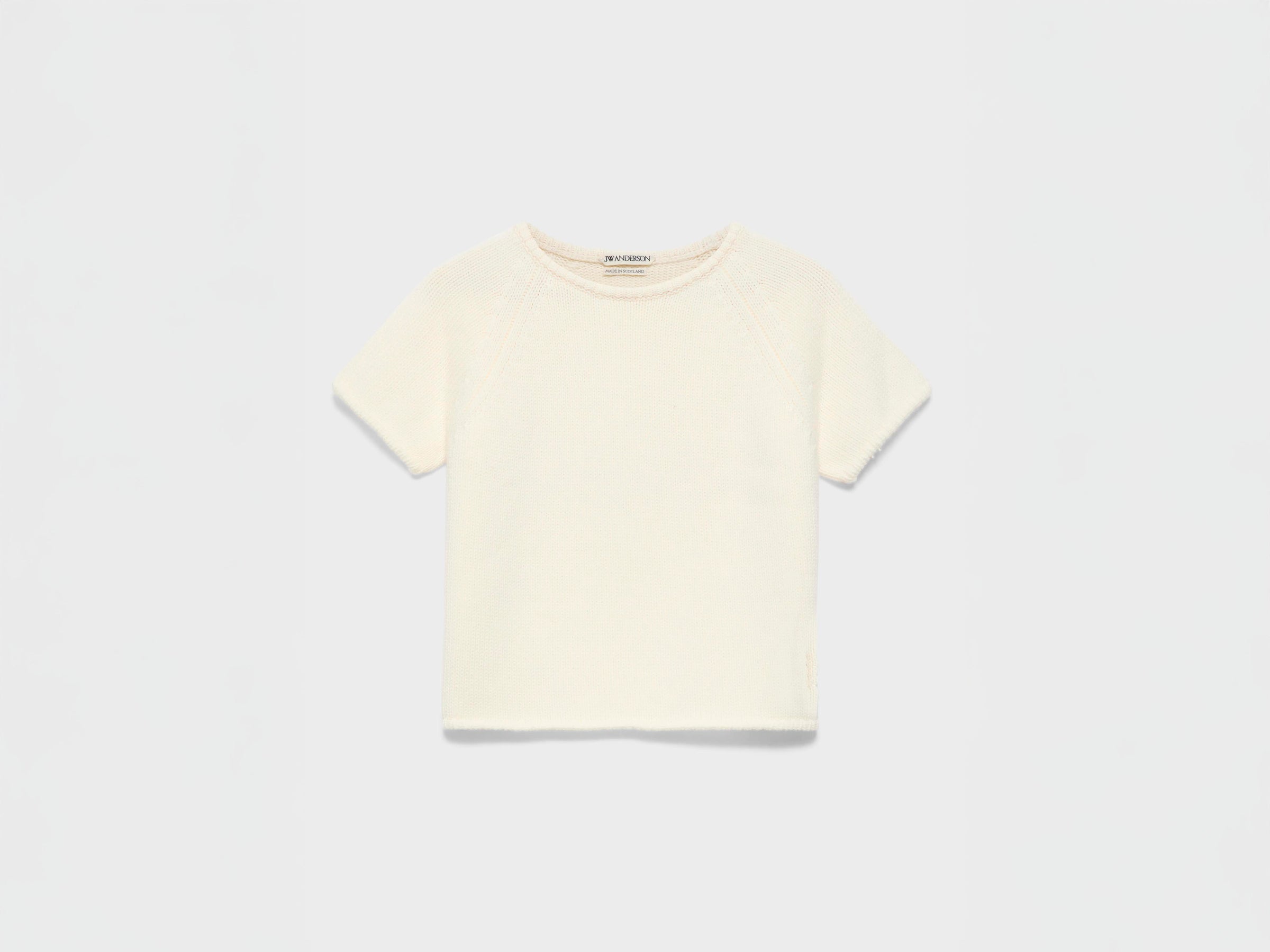 WOMENS KNITTED T-SHIRT IN IVORY