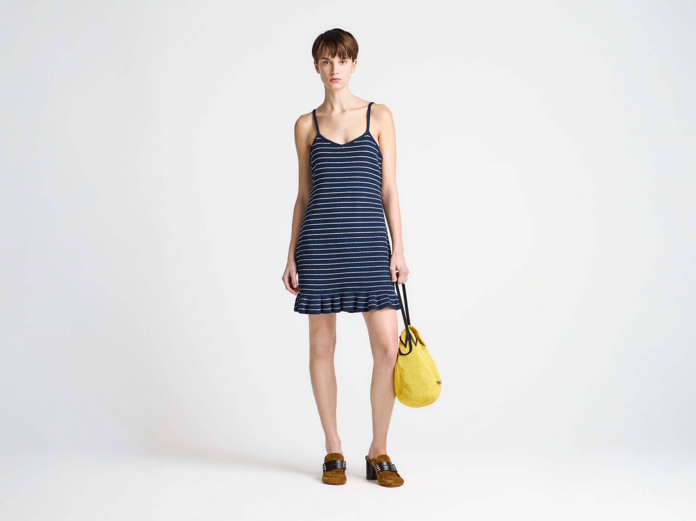 jw anderson mini dress WOMENS MINI DRESS IN DARK NAVY in DARK NAVY KW1544YN0532898XS
