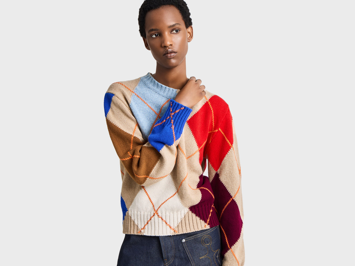 CL_JWA X PRINGLE CREW NECK JUMPER - NAVY_KW1550YN0470