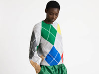 jwa x pringle crew neck jumper mid grey melange Model Detail 1