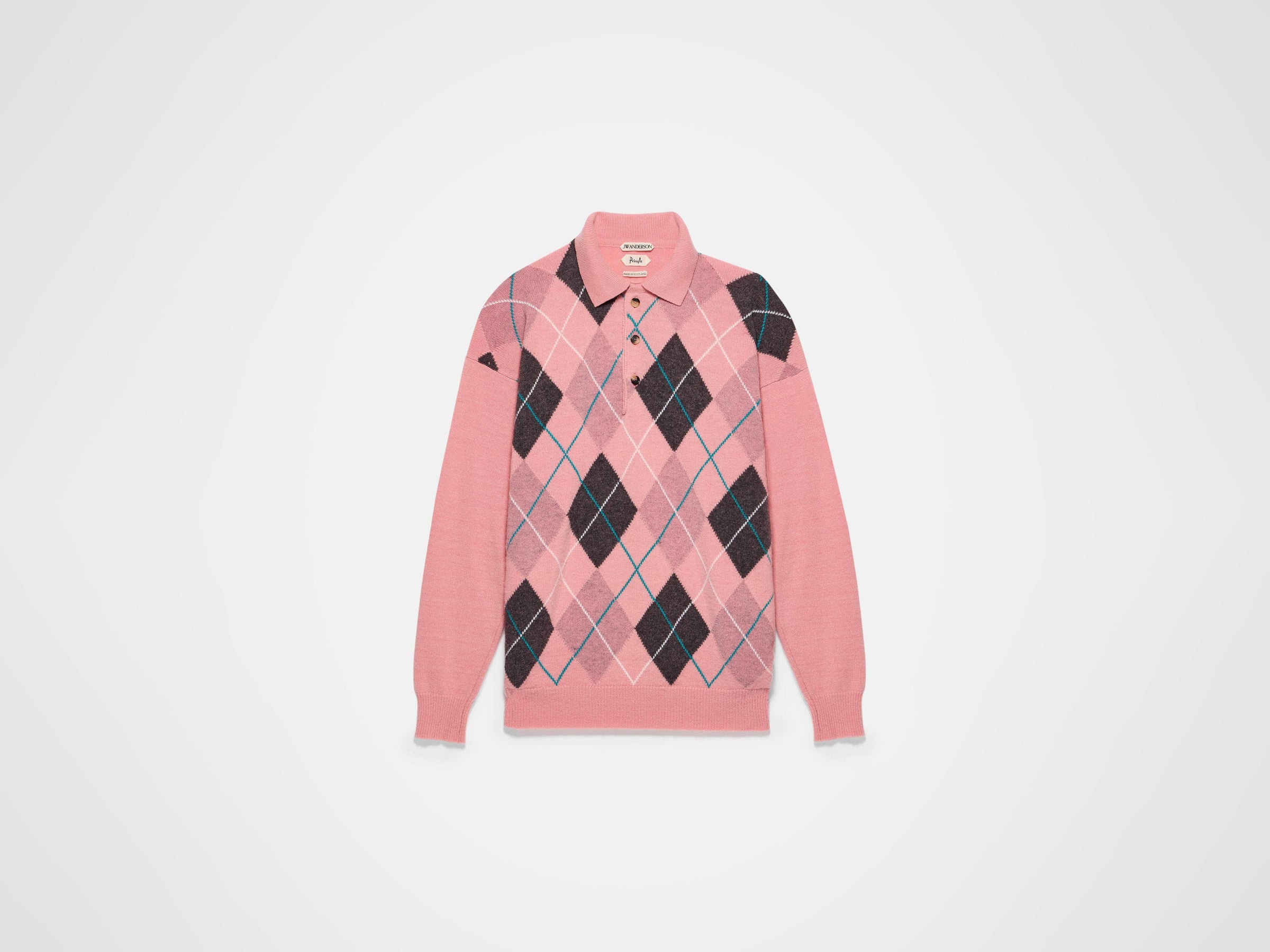 jwa x pringle polo bubblegum 1 Product Front 6