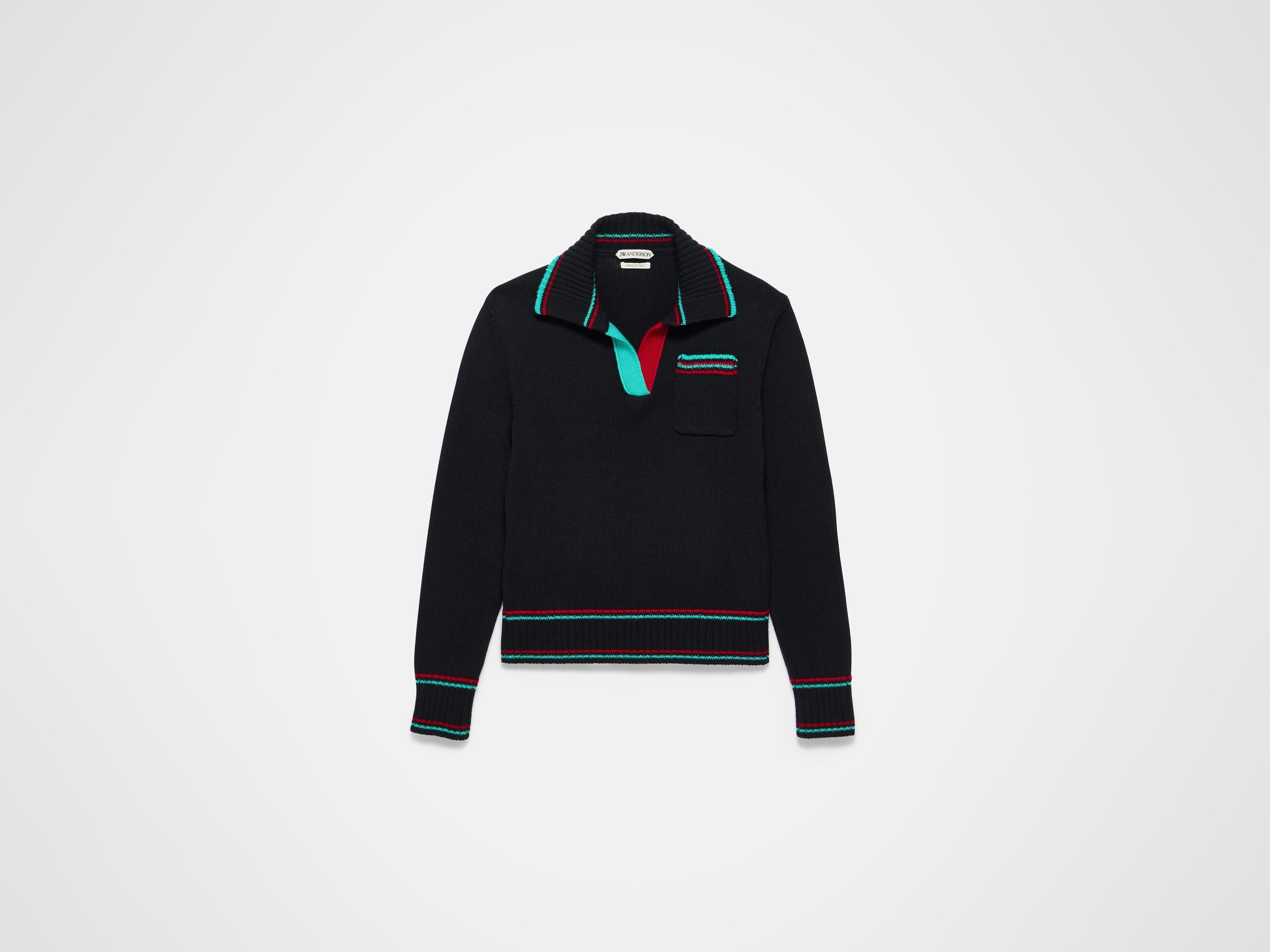 shrunken polo jumper black Product Front 6