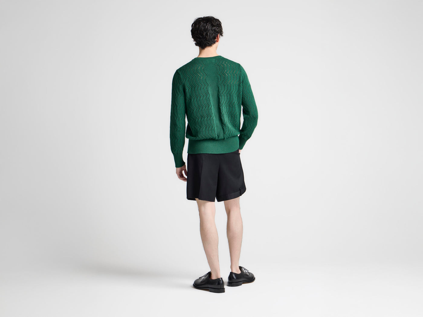 MENS CHEVERON JUMPER IN PINE