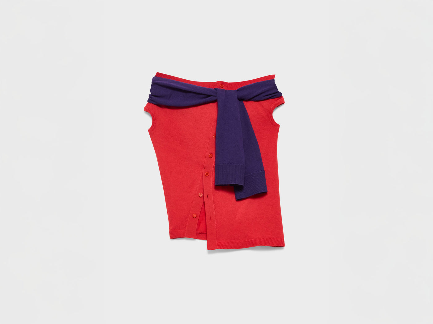 WOMENS OFF SHOULDER TANK TOP IN RED & VIOLET