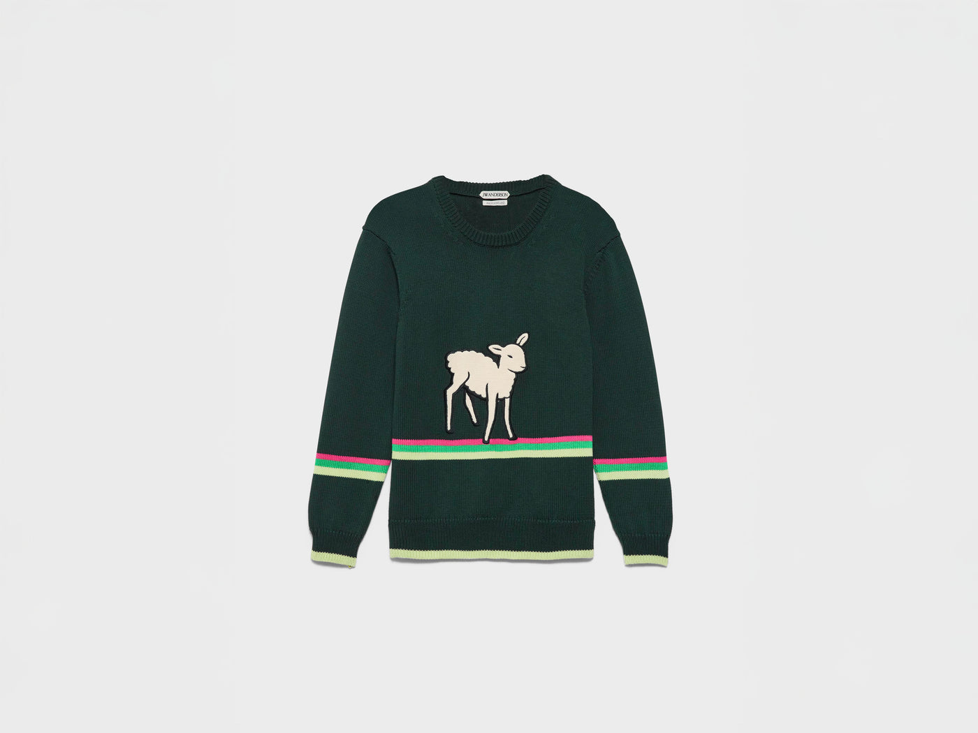 MENS SHEEP JUMPER IN DARK GREEN