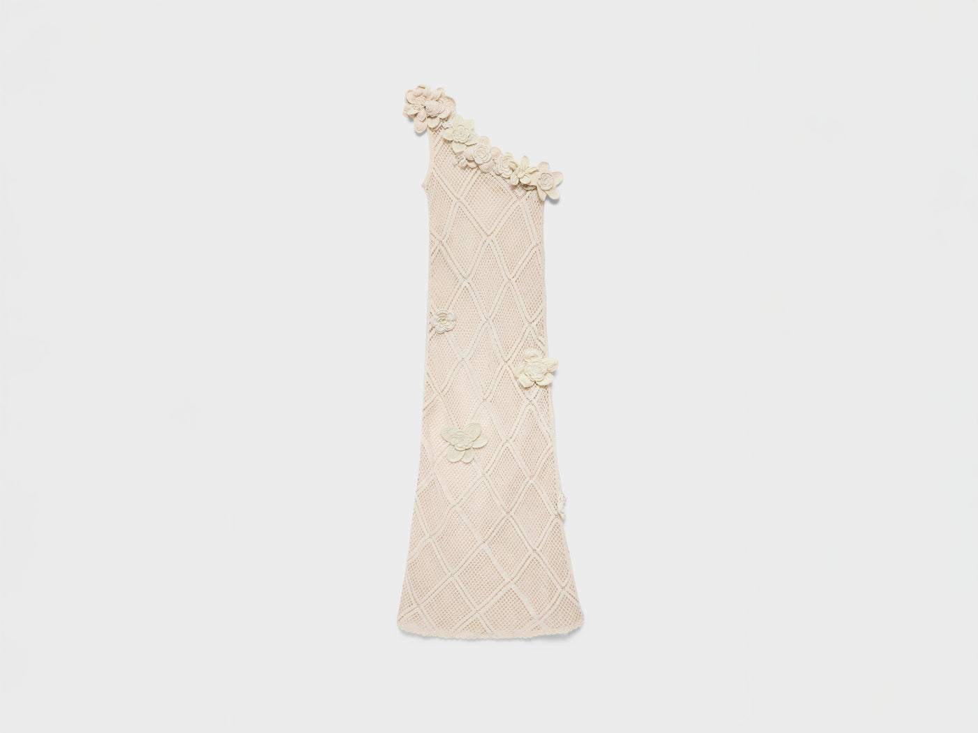 WOMENS FLORAL CROCHET DRESS IN LIMESTONE