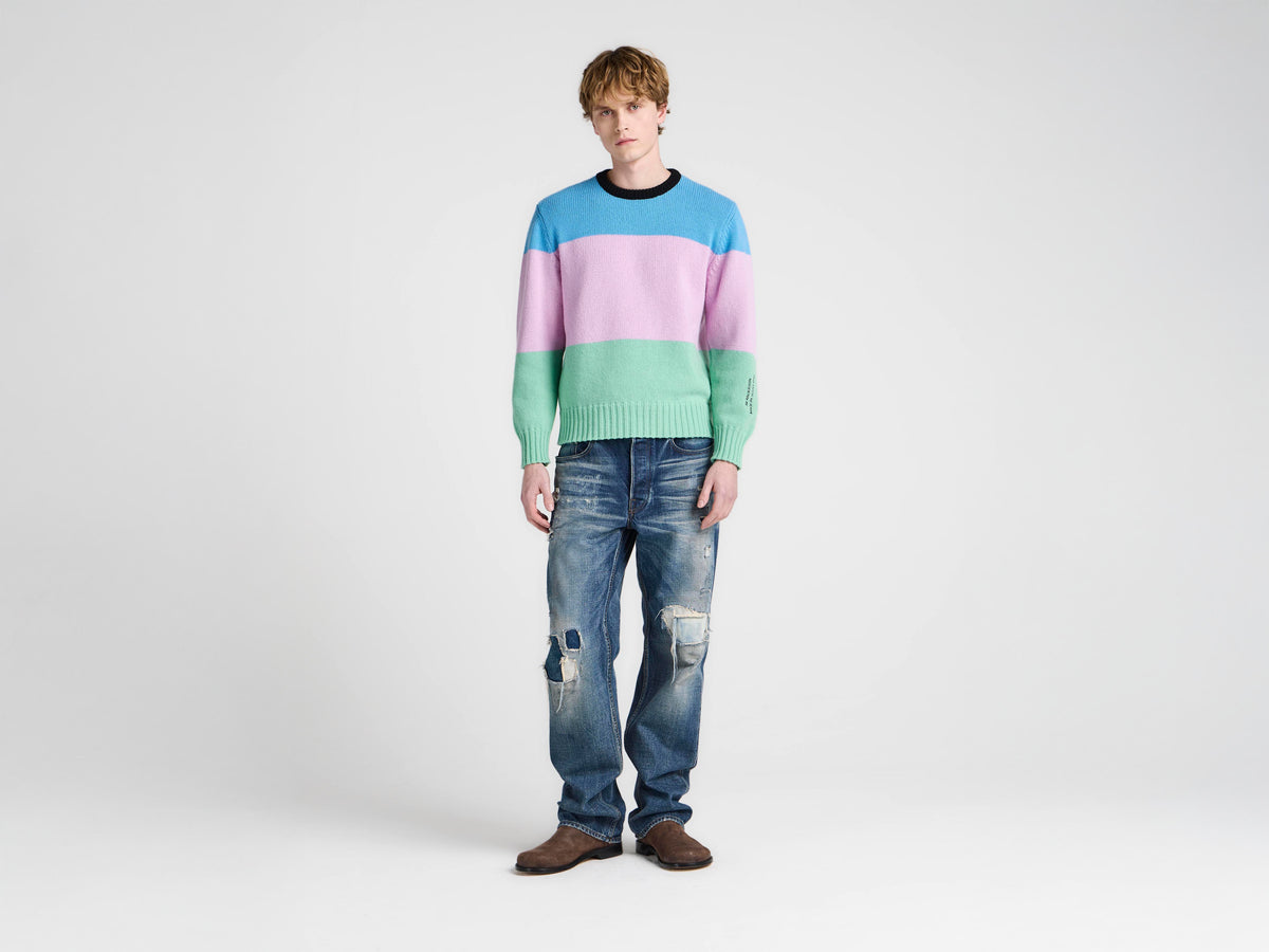 CL_STRIPE JUMPER - CORNFLOWER BLUE_KW1586YN0456