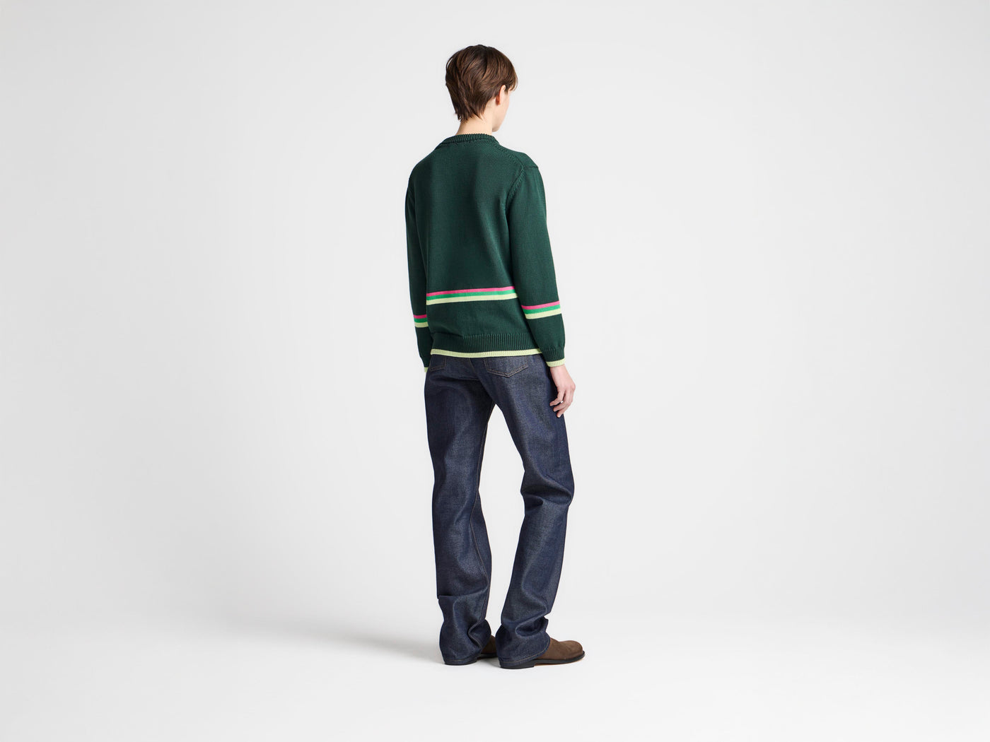 WOMENS SHEEP JUMPER IN DARK GREEN