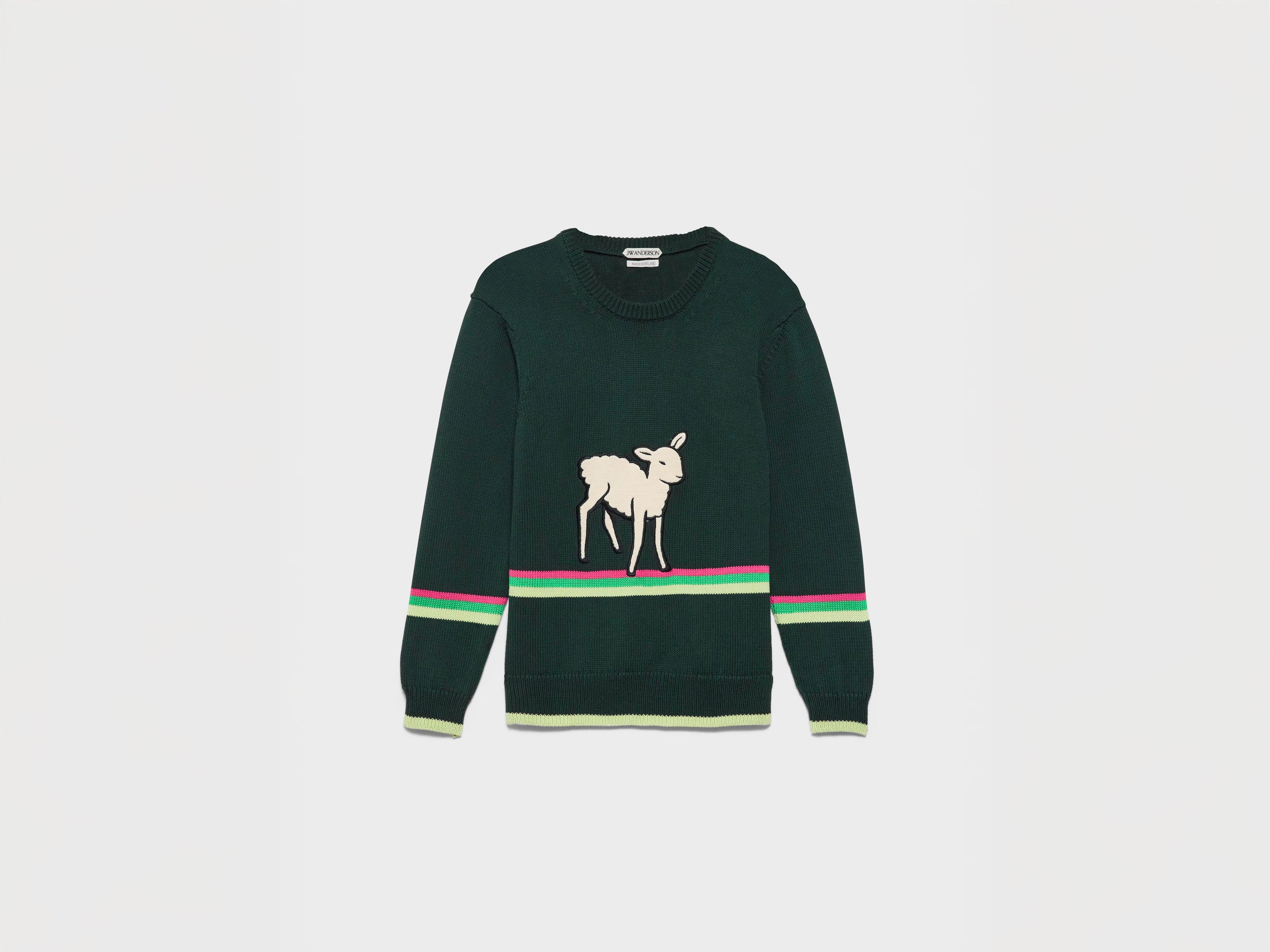 WOMENS SHEEP JUMPER IN DARK GREEN