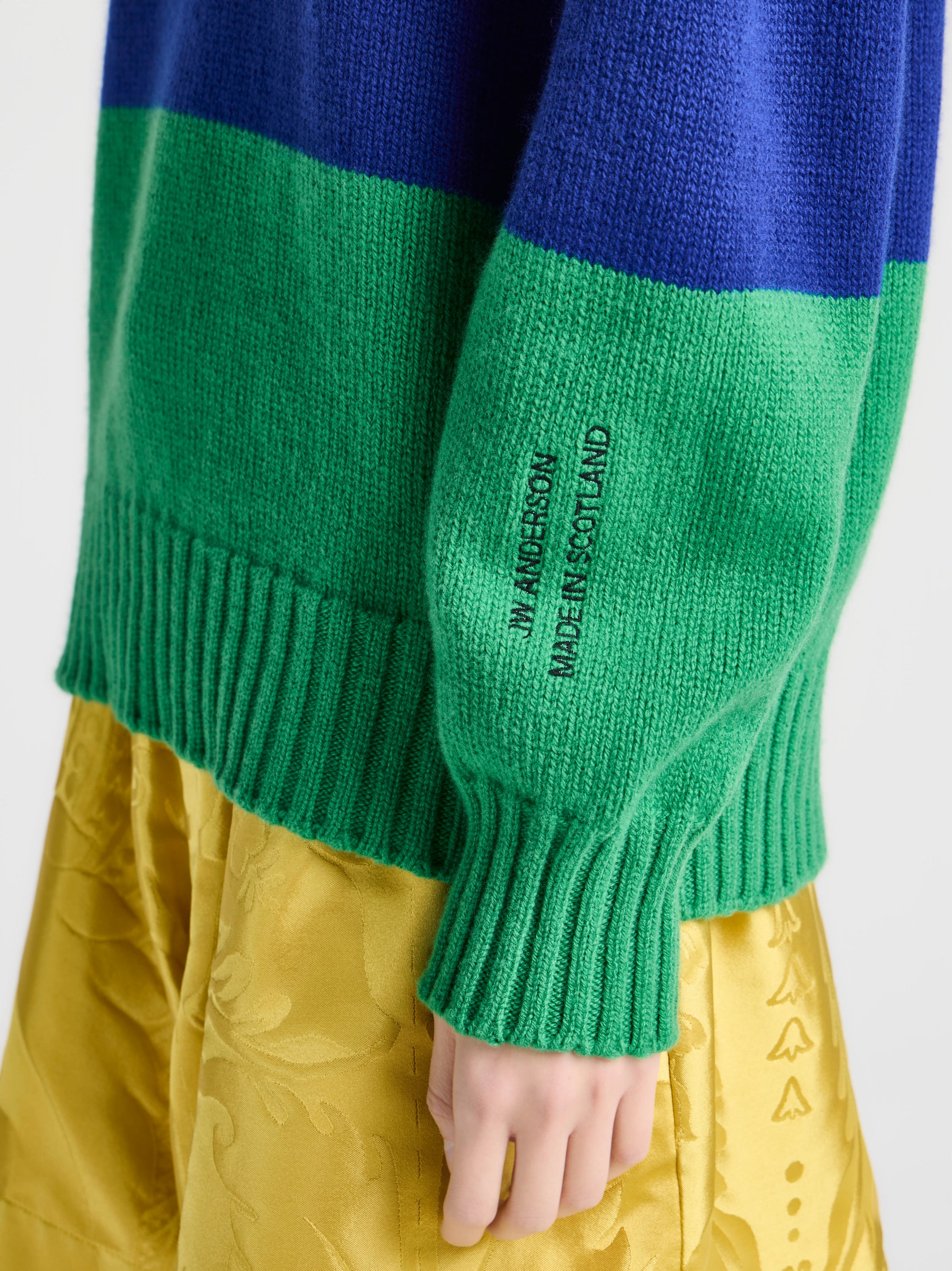 WOMENS KNITTED STRIPE JUMPER IN ROYAL BLUE
