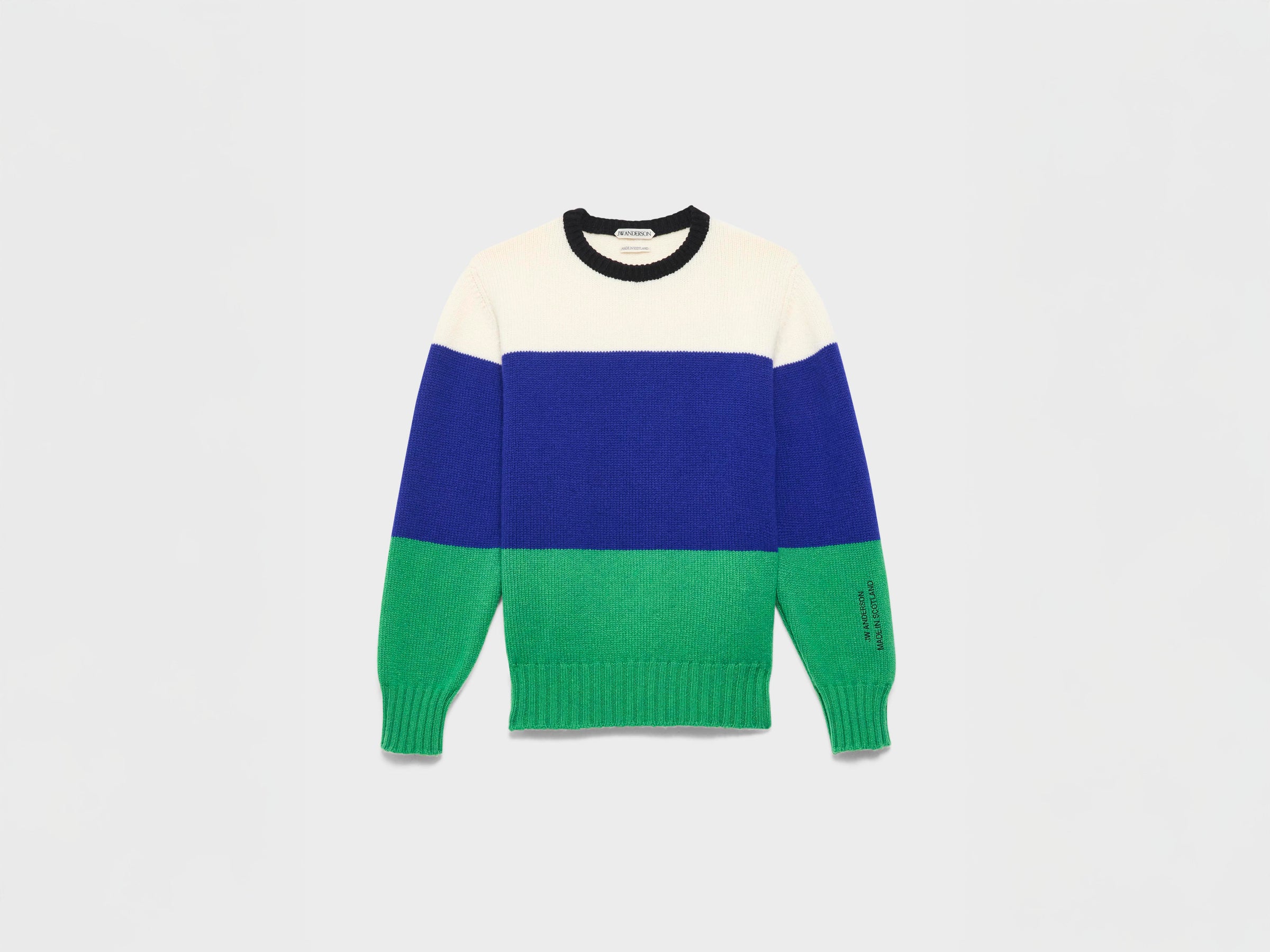 WOMENS KNITTED STRIPE JUMPER IN ROYAL BLUE