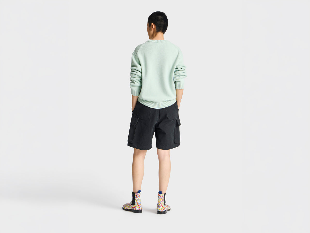 WOMEN'S KNITTED HARE JUMPER IN AQUA