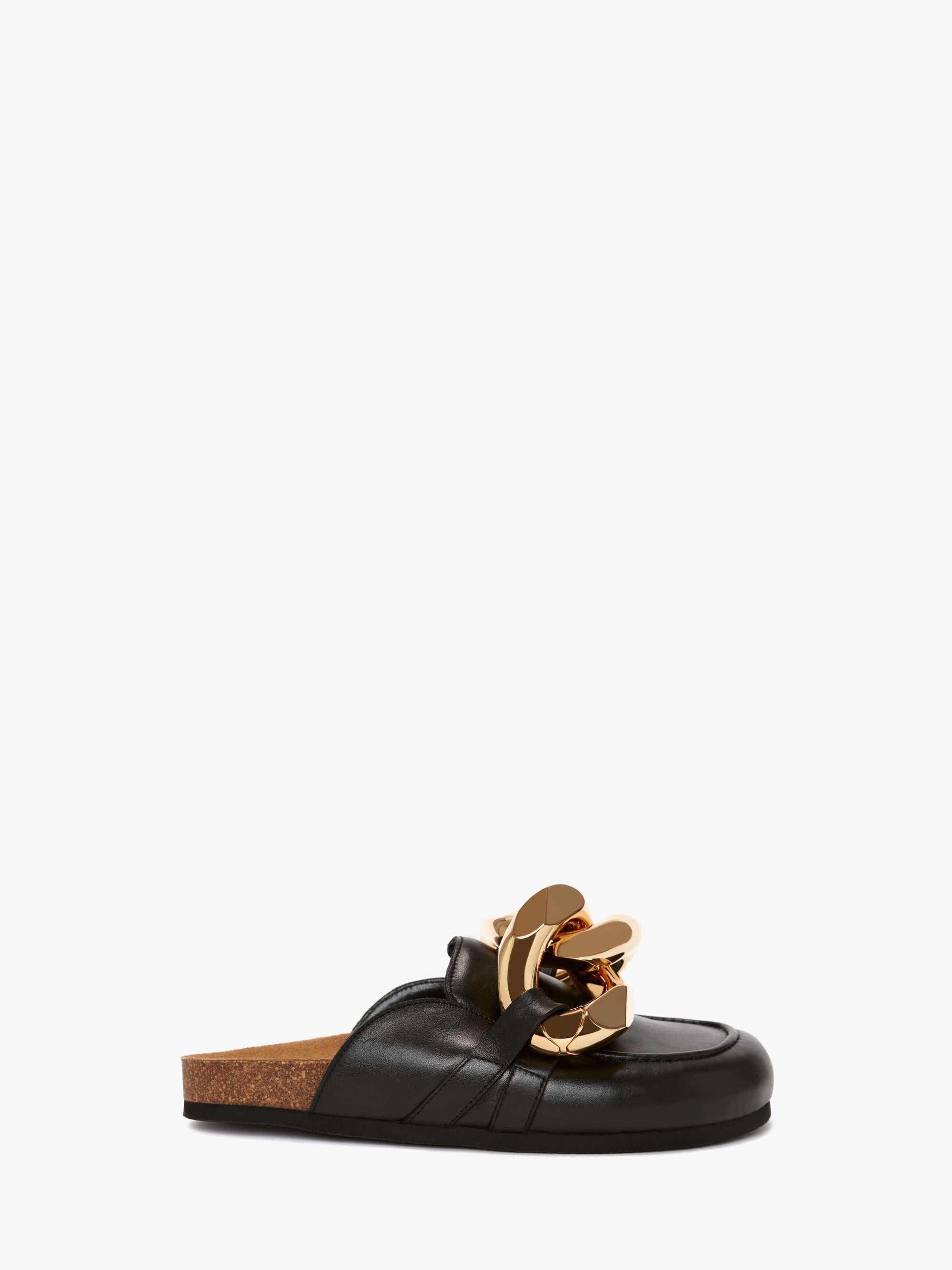 CHAIN LOAFER LEATHER MULES