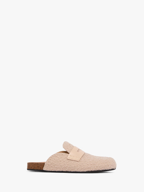 FELT LOAFER MULES