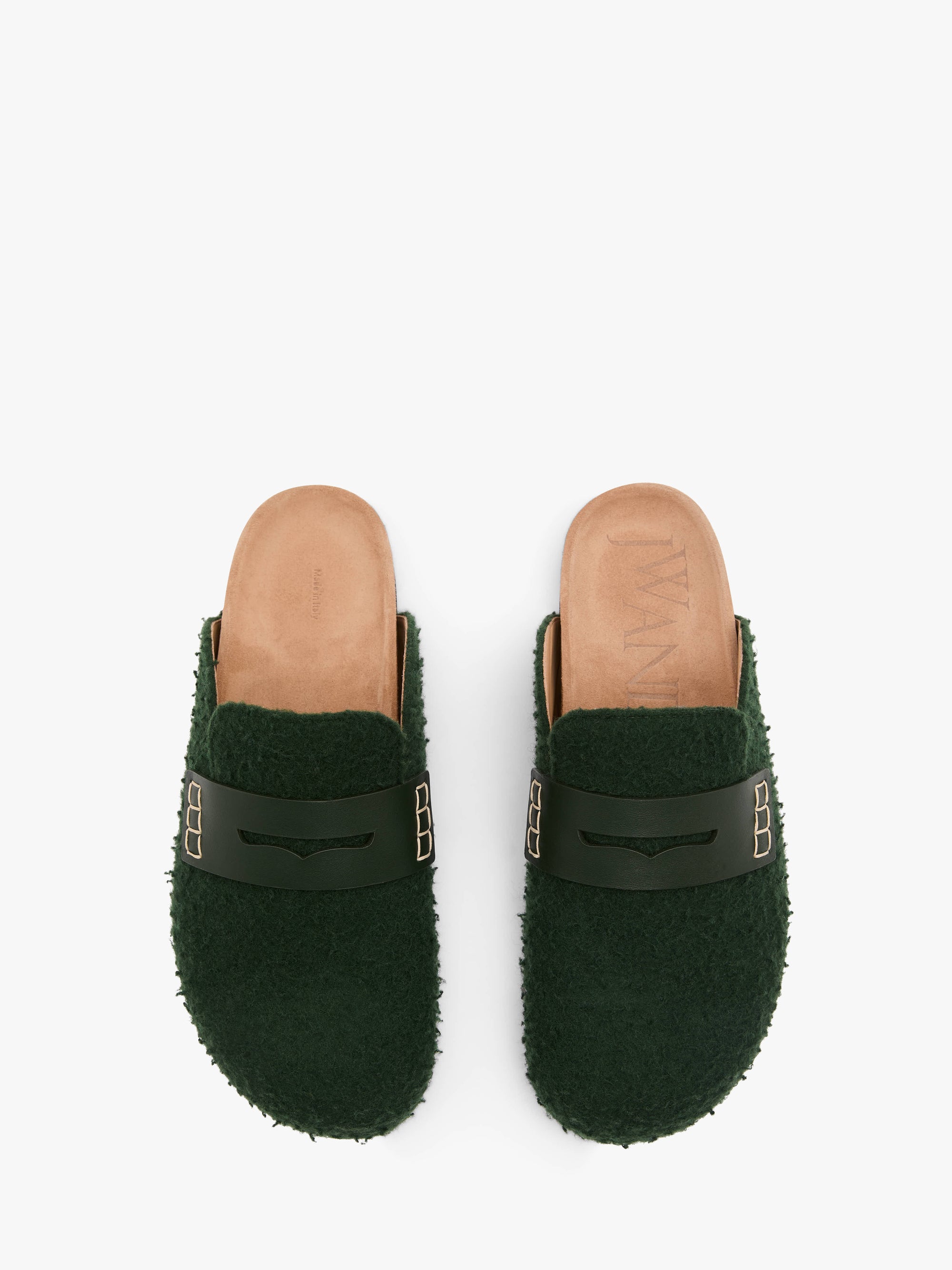 FELT LOAFER MULES