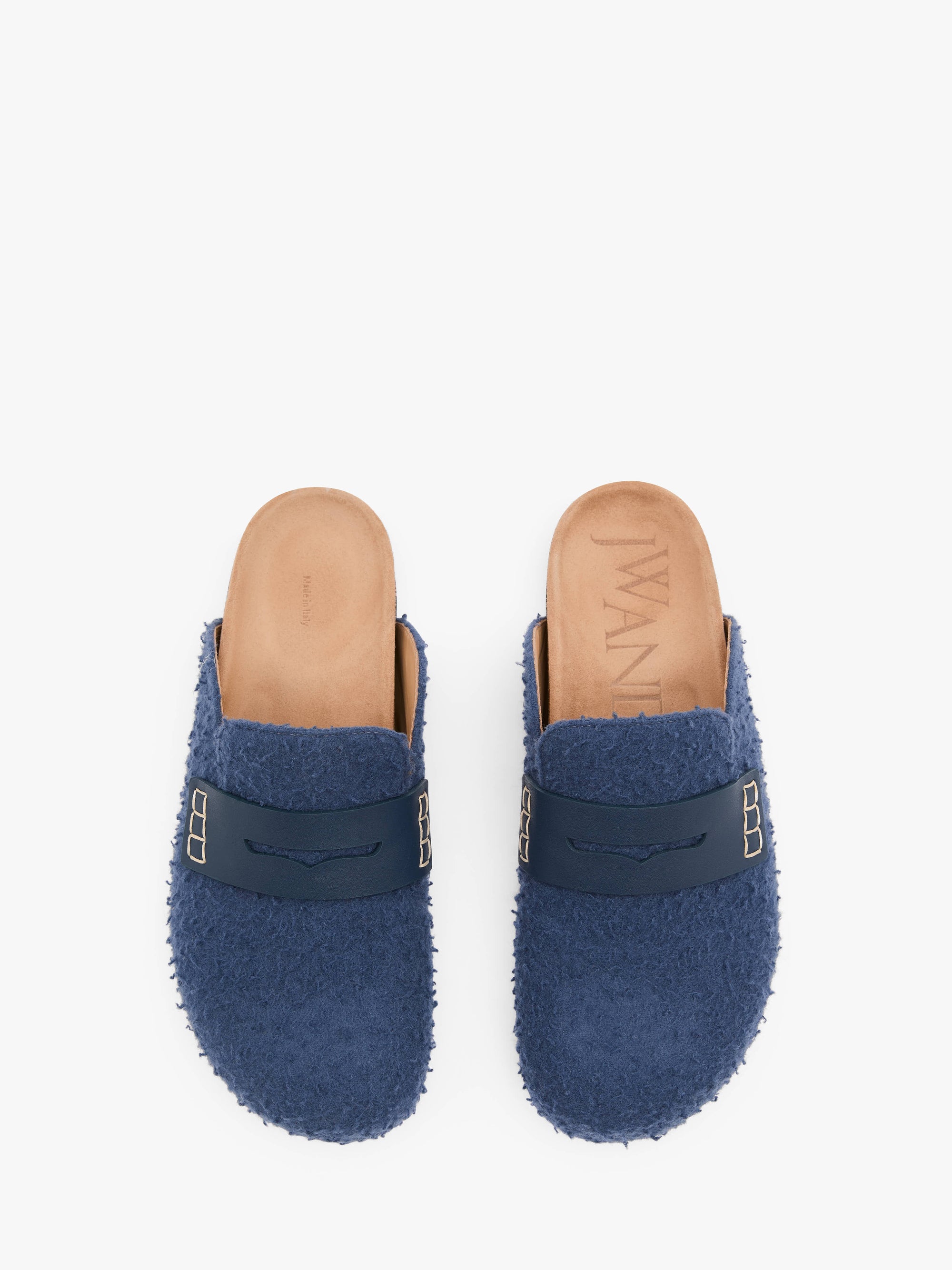 FELT LOAFER MULES