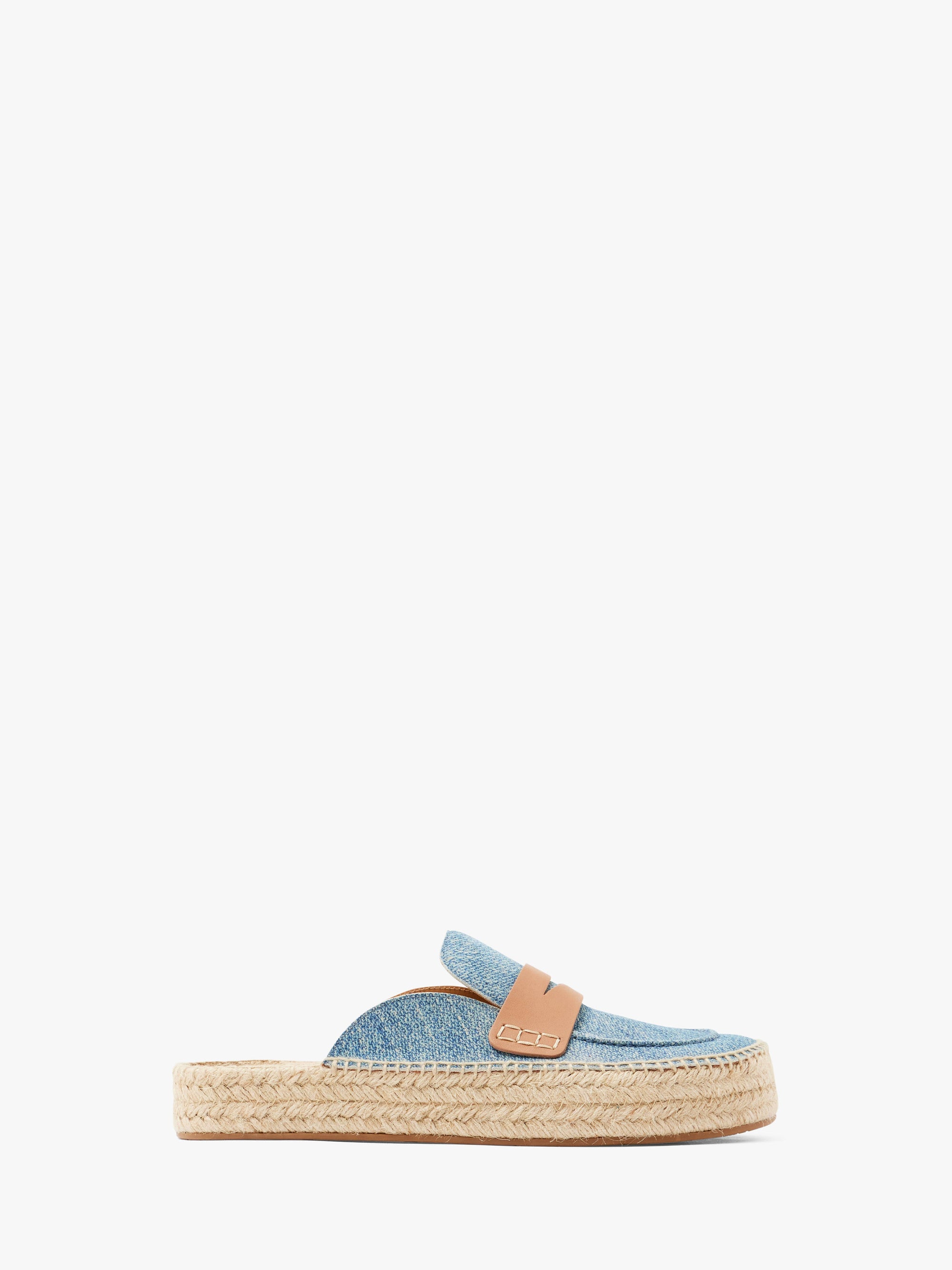 SUEDE ESPADRILLE LOAFER MULES