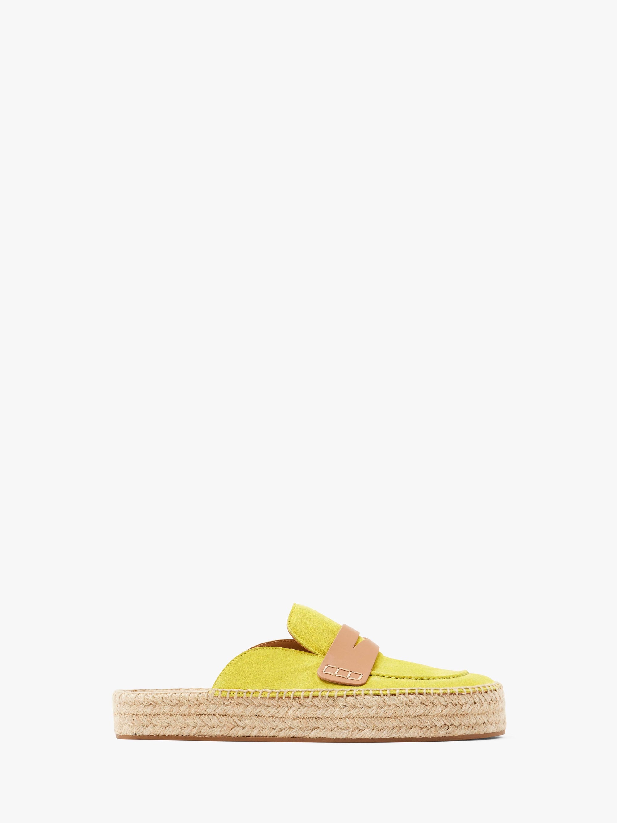 SUEDE ESPADRILLE LOAFER MULES