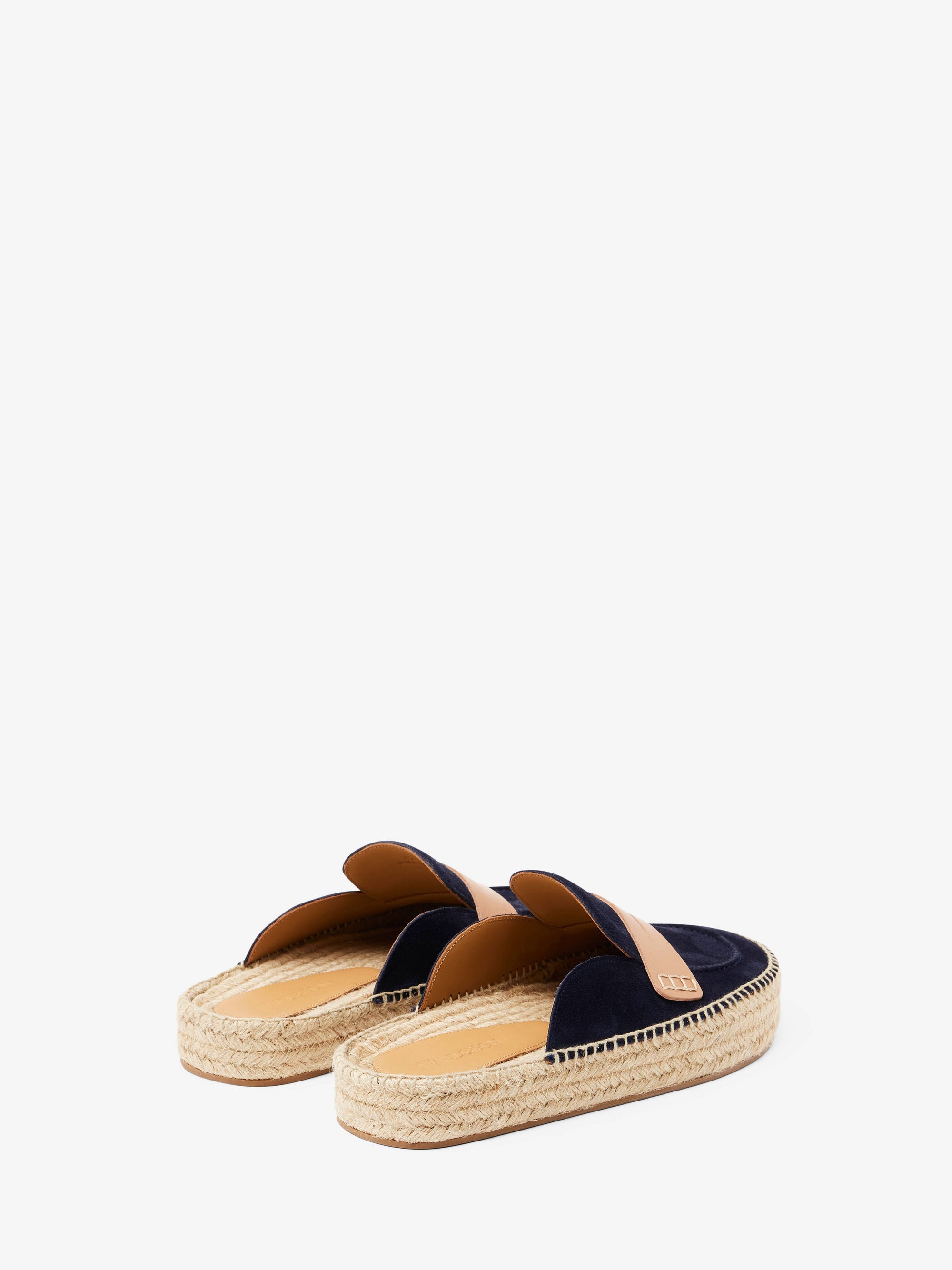 SUEDE ESPADRILLE LOAFER MULES