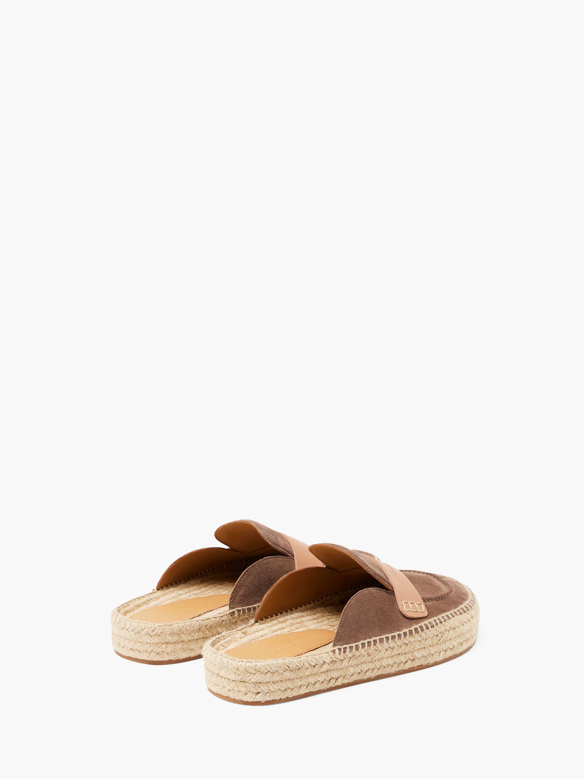 SUEDE ESPADRILLE LOAFER MULES