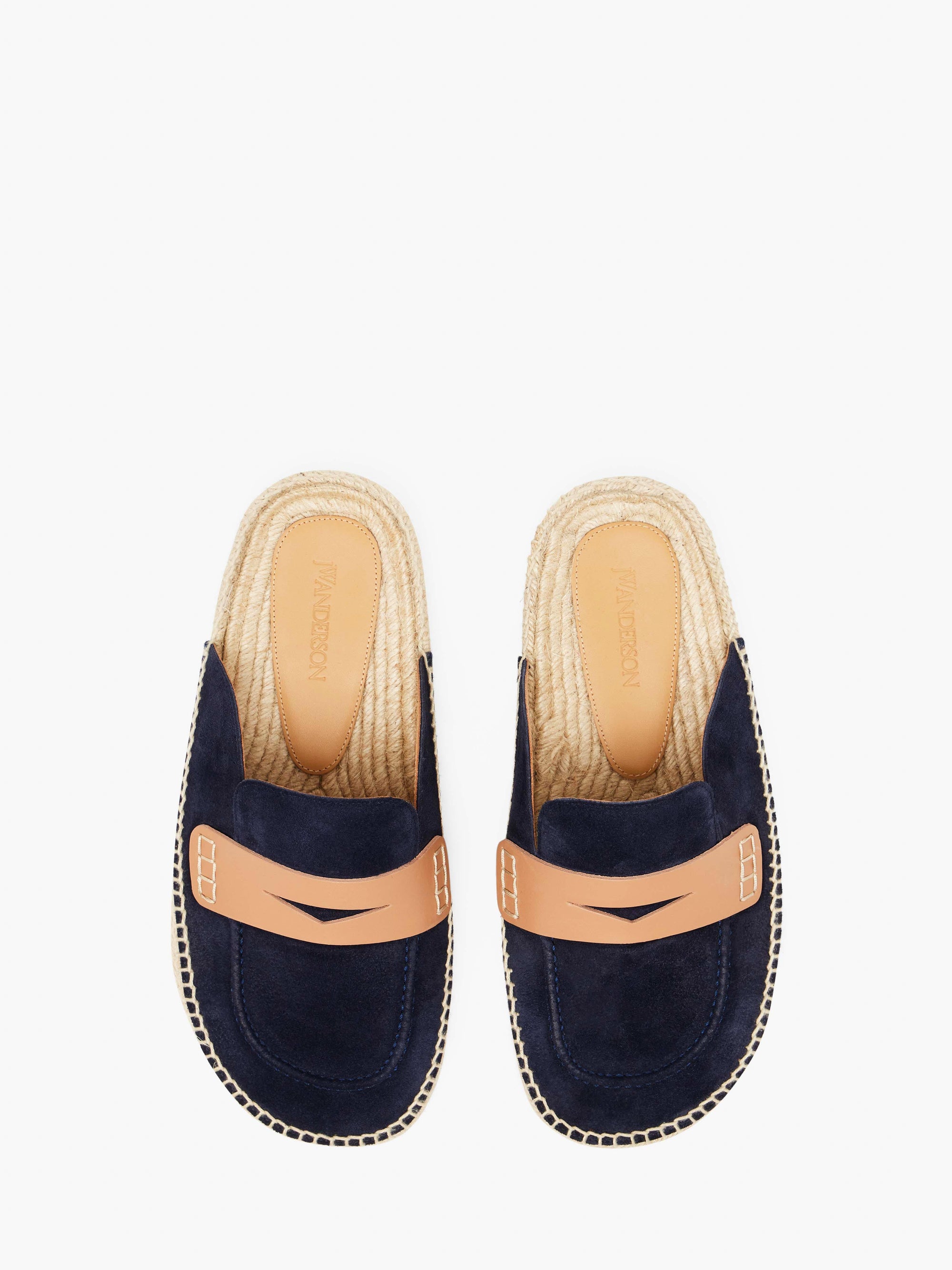 SUEDE ESPADRILLE LOAFER MULES