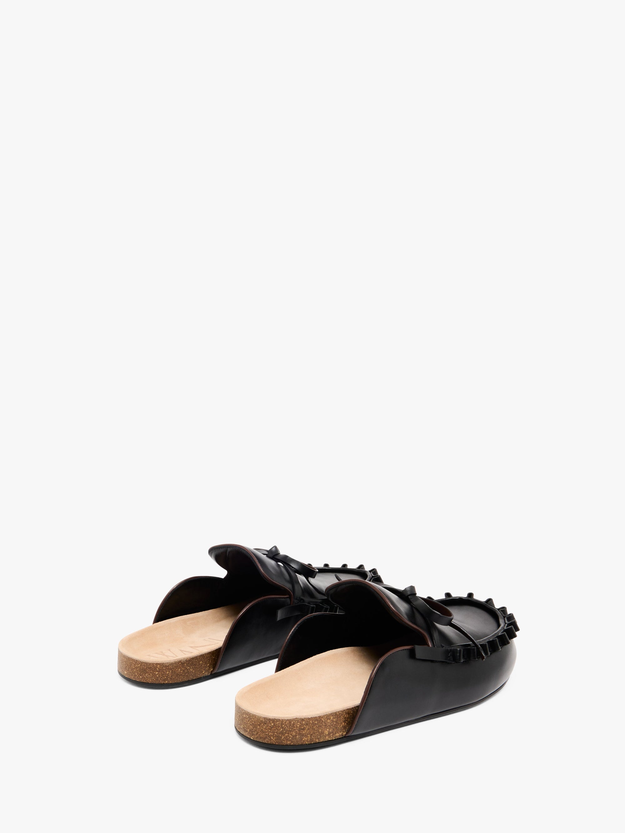 RUFFLE LOAFER LEATHER MULES